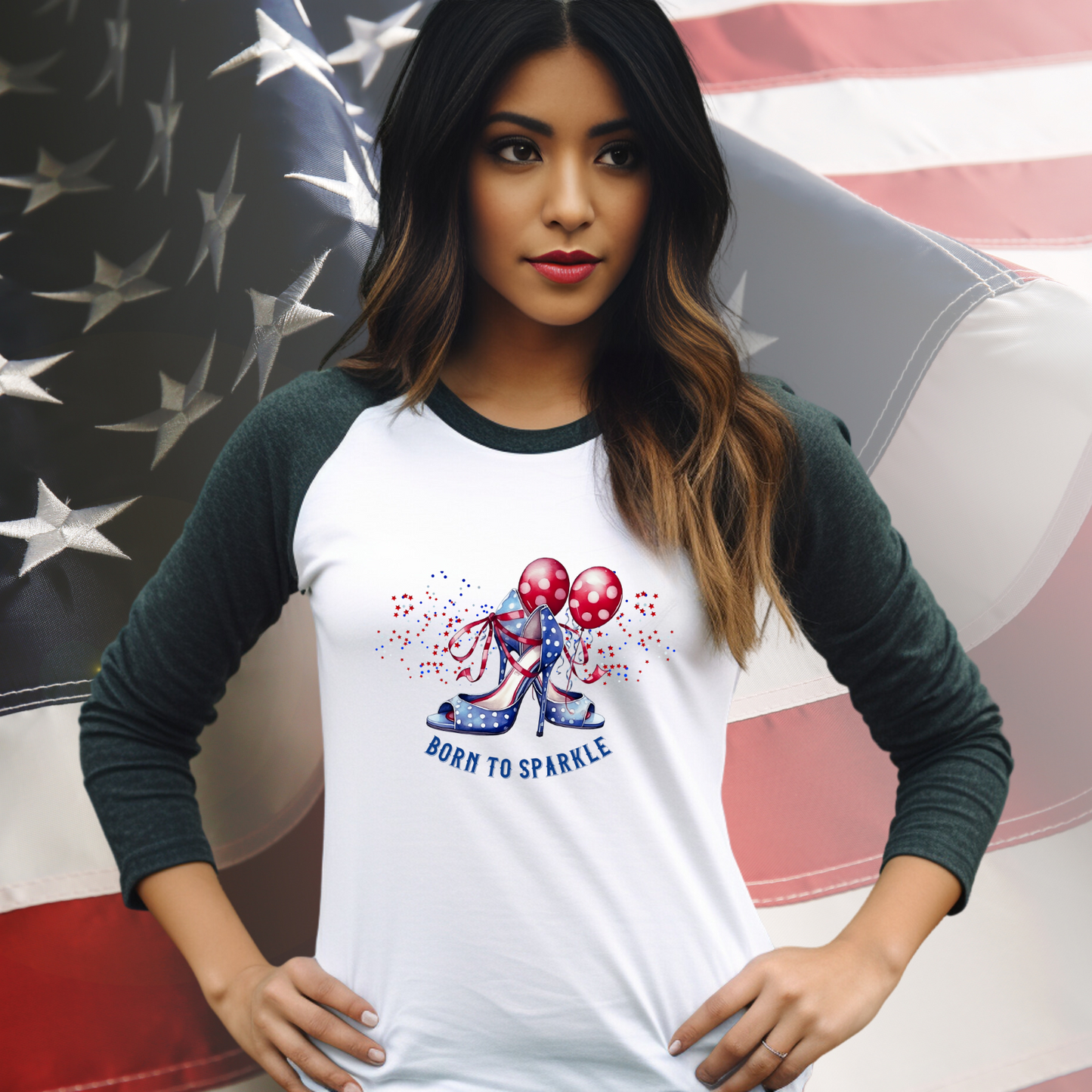 Born To Sparkle Baseball Tee