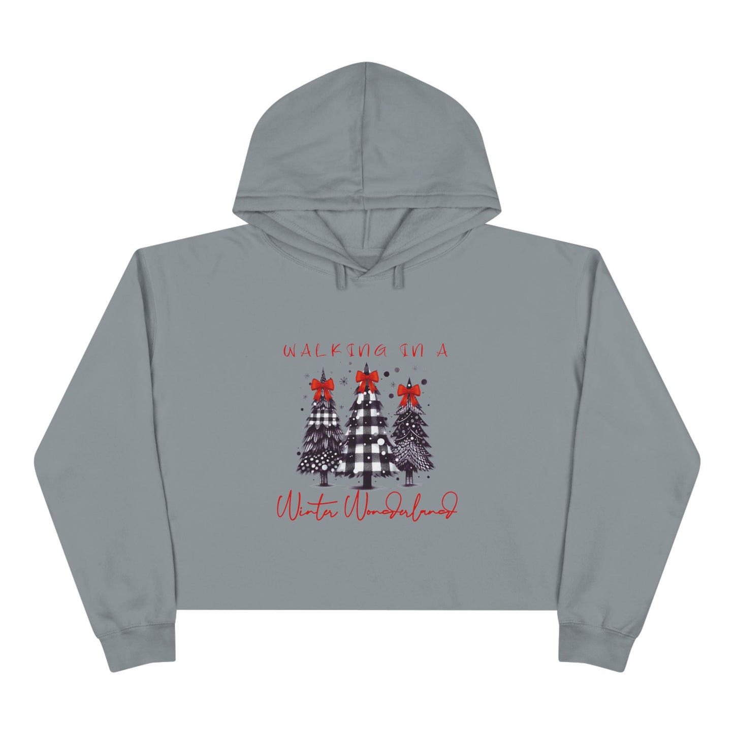 Walking In A Winter Wonderland Crop Hoodie