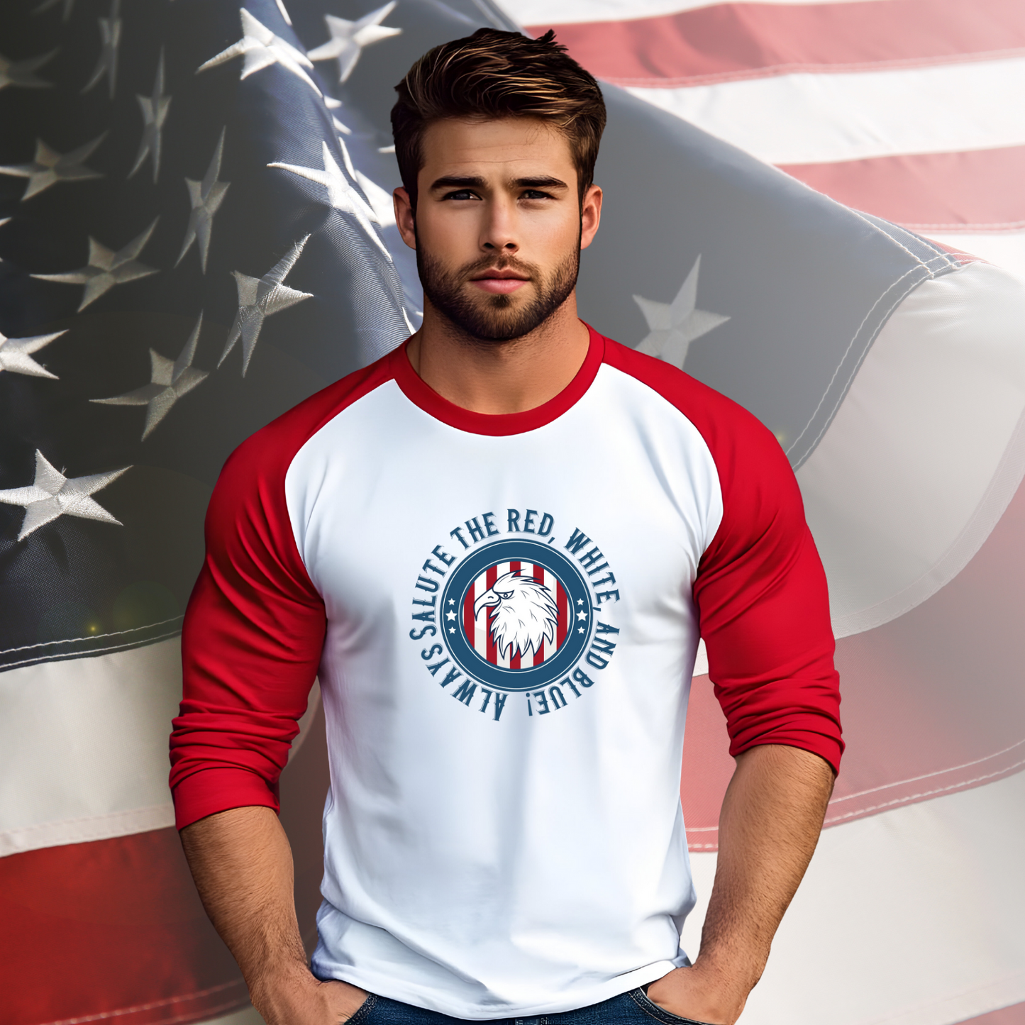 Always Salute Baseball Tee