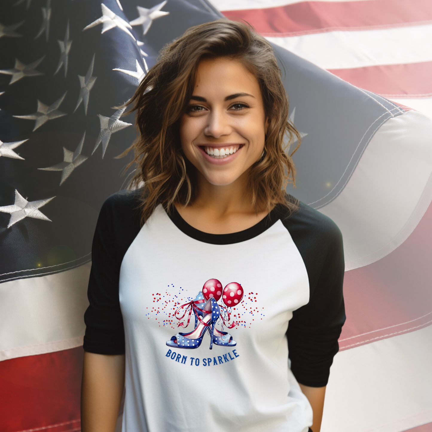 Born To Sparkle Baseball Tee