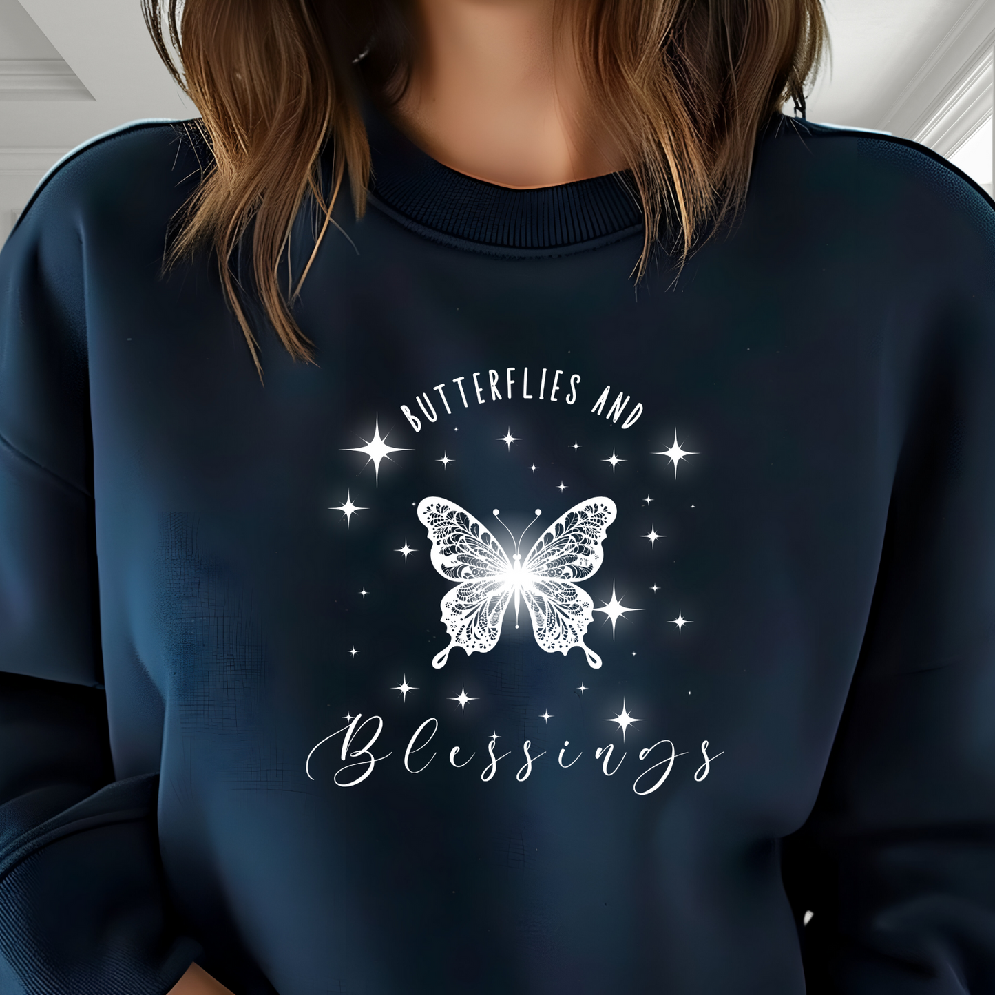 Butterflies and Blessings Crewneck Sweatshirt