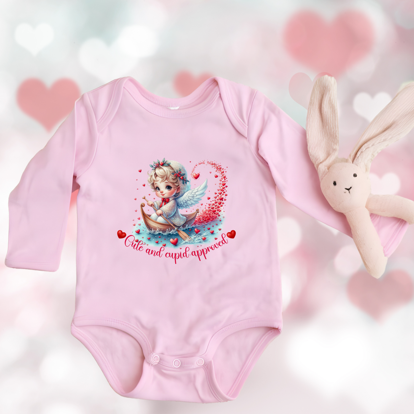 Cute And Cupid Approved Infant Long Sleeve Onesie