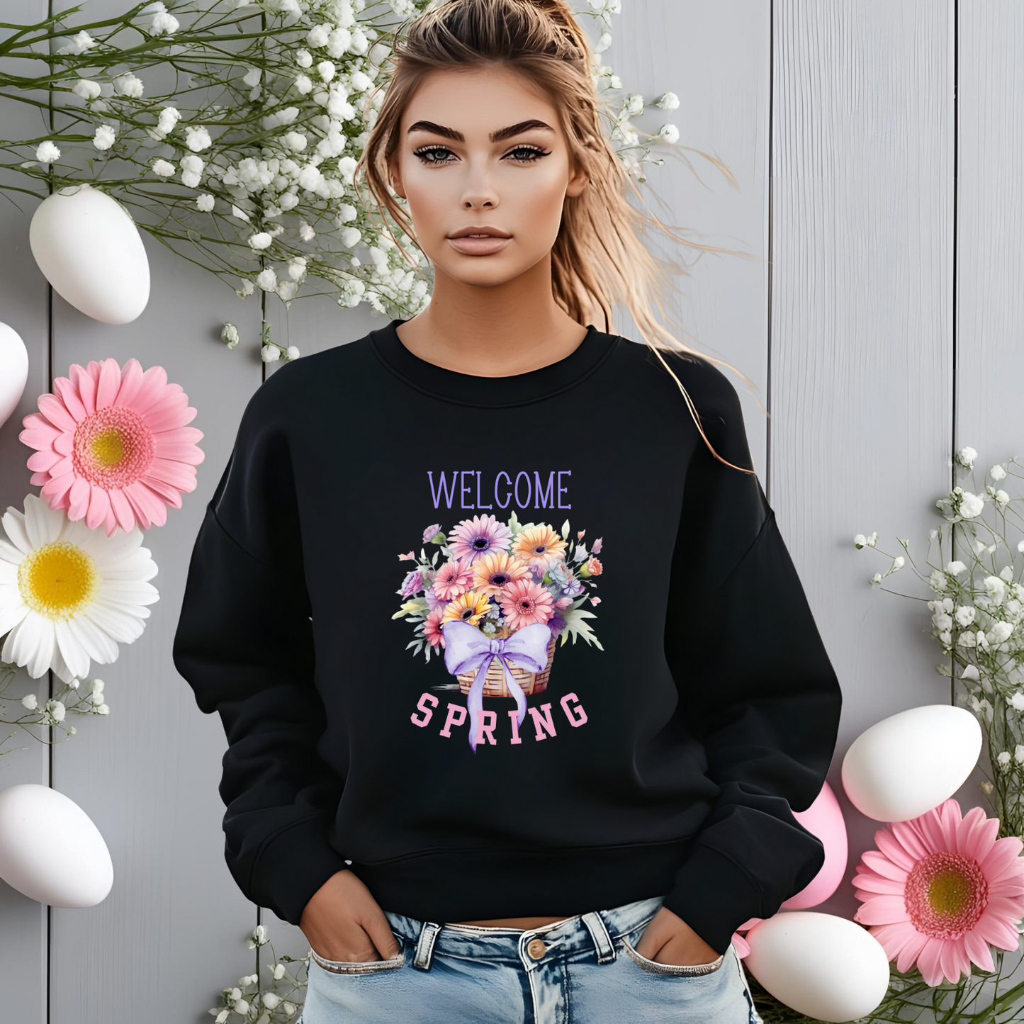 Welcome Spring Crewneck Sweatshirt