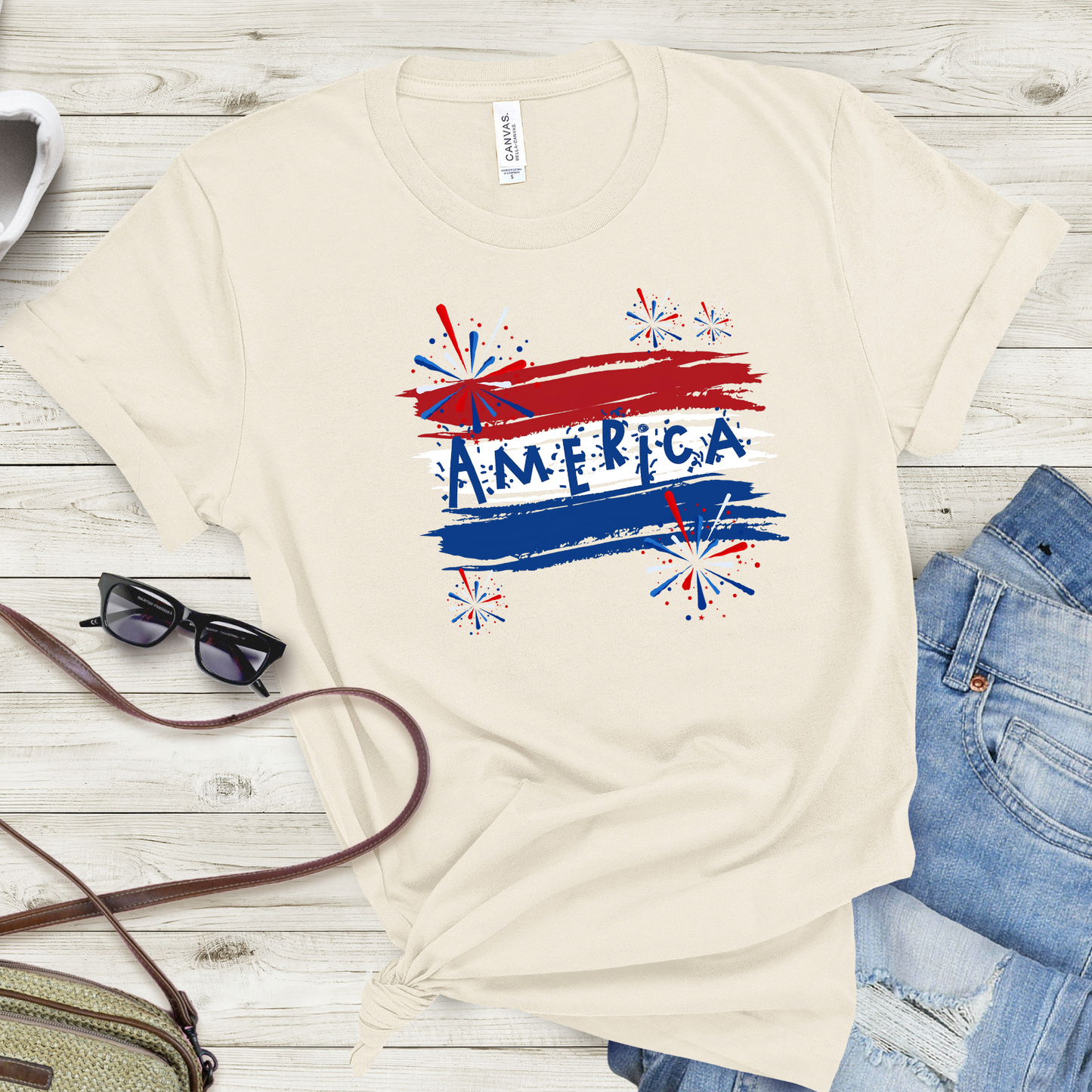 America Firework Burst T-Shirt