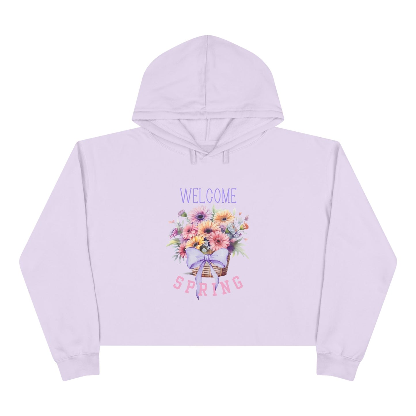 Welcome Spring Crop Hoodie