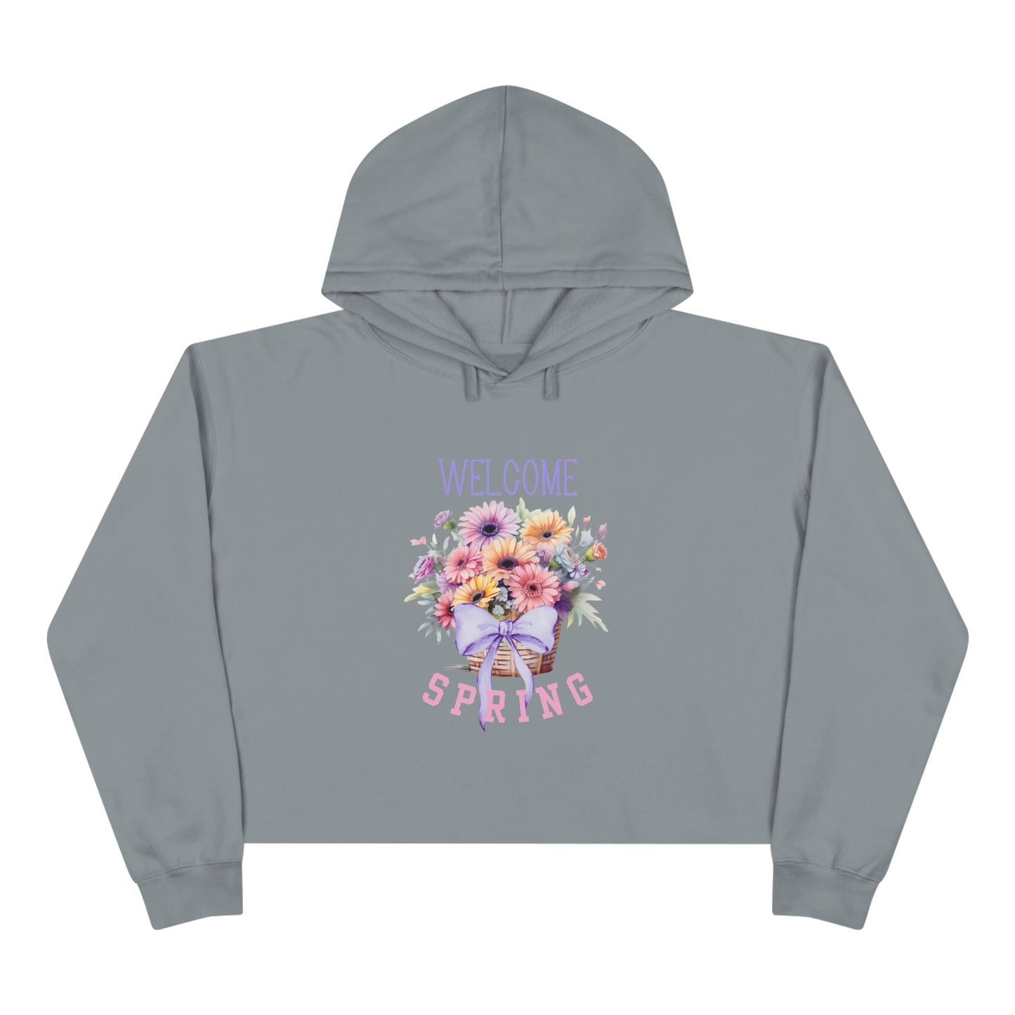 Welcome Spring Crop Hoodie