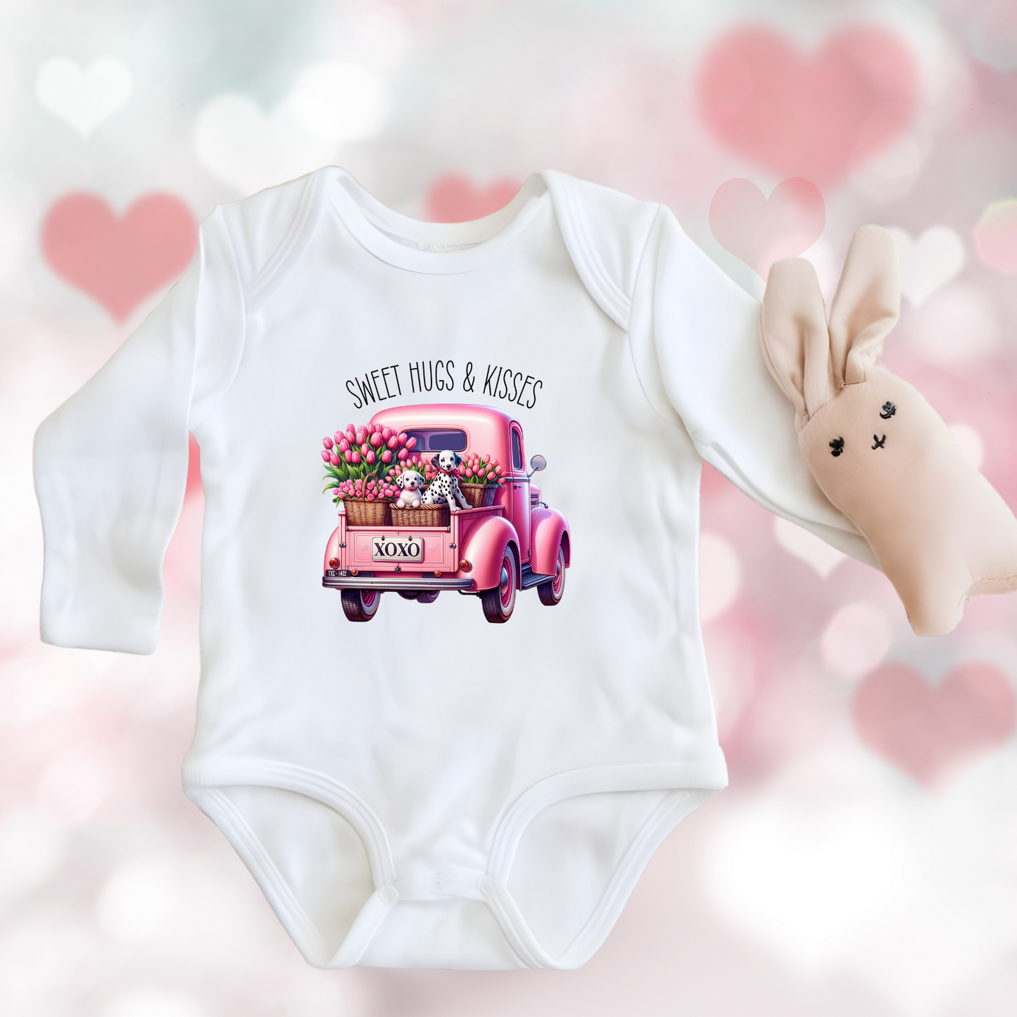Sweet Hugs & Kisses Long Sleeve Onesie