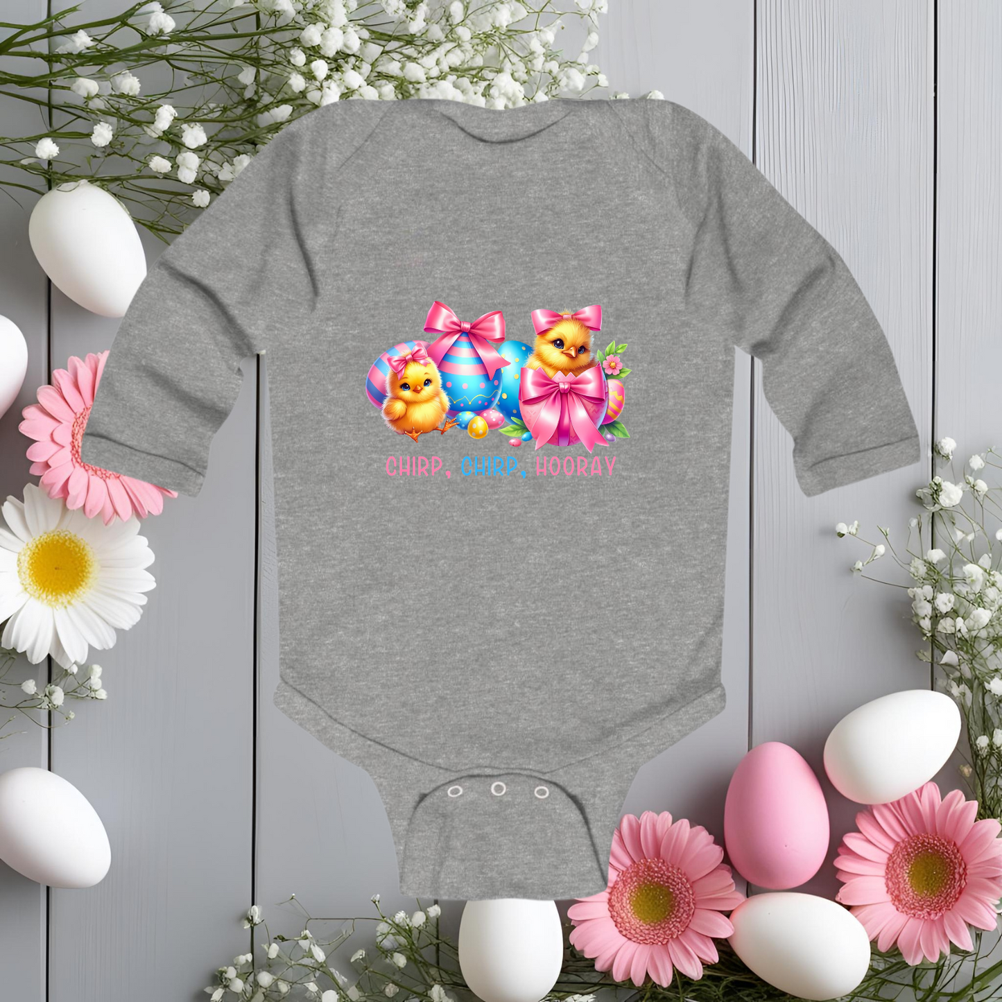 Chirp, Chirp, Hooray Infant Long Sleeve Onesie