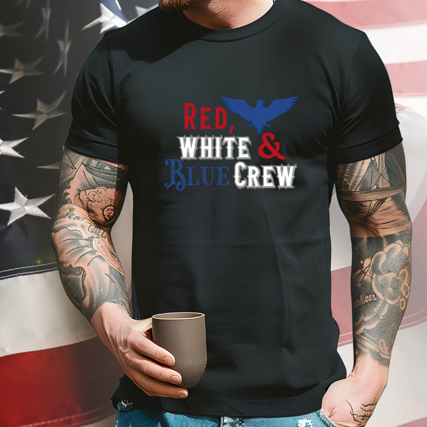 Red, White & Blue Crew T-Shirt
