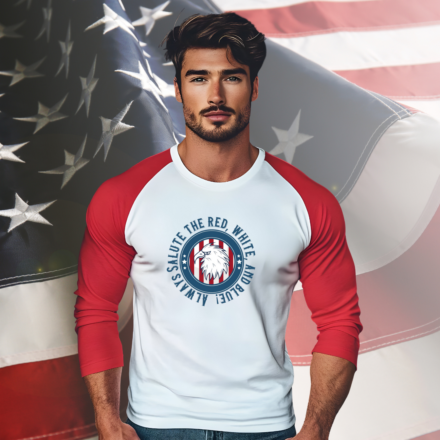 Always Salute Baseball Tee