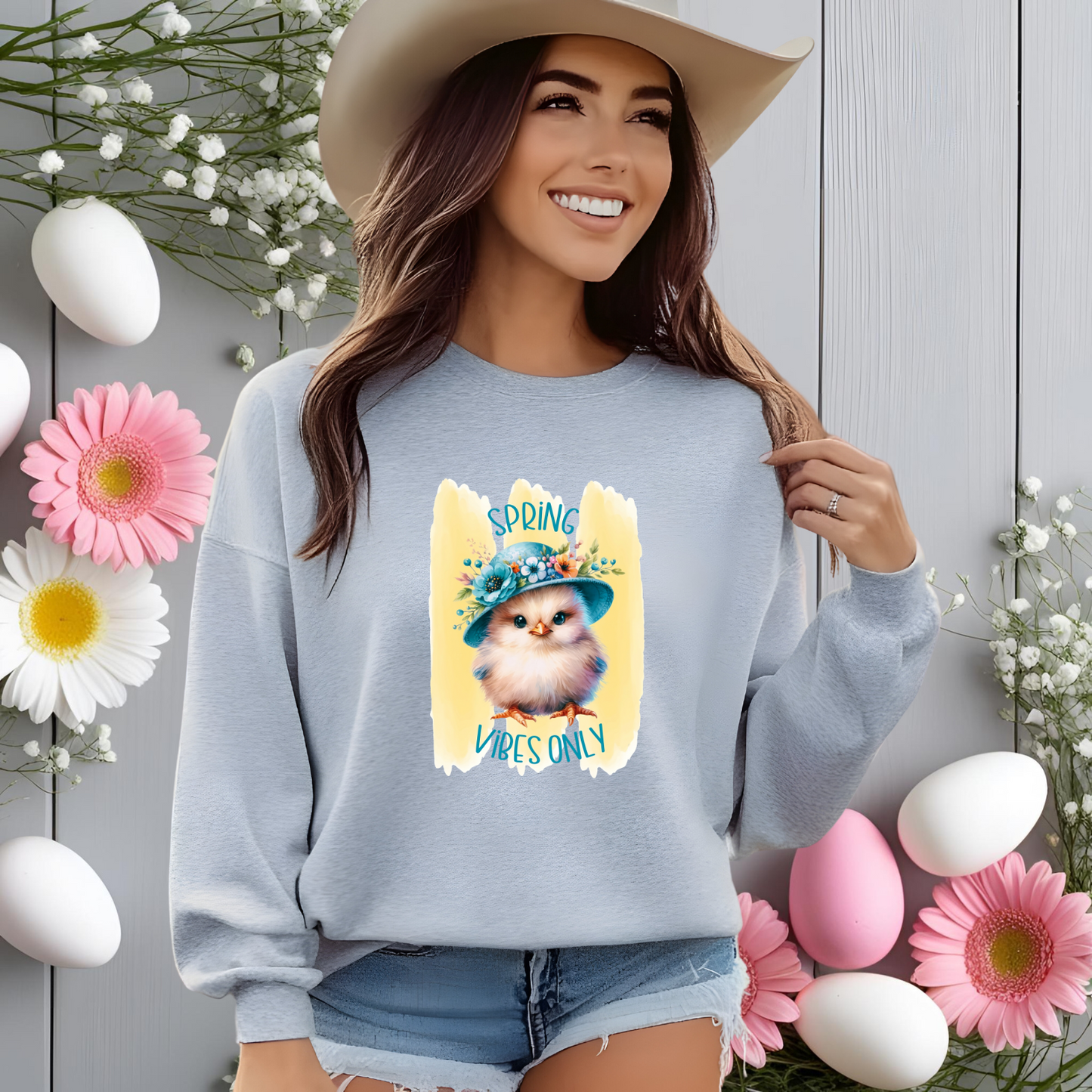 Spring Vibes Only Crewneck Sweatshirt