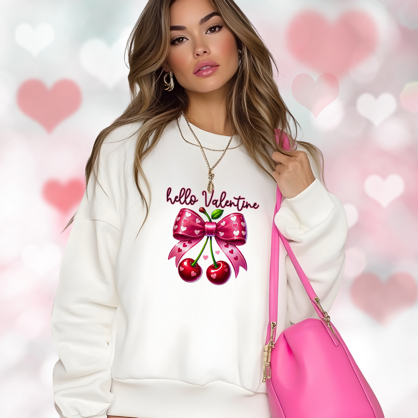 Hello Valentine Crewneck Sweatshirt