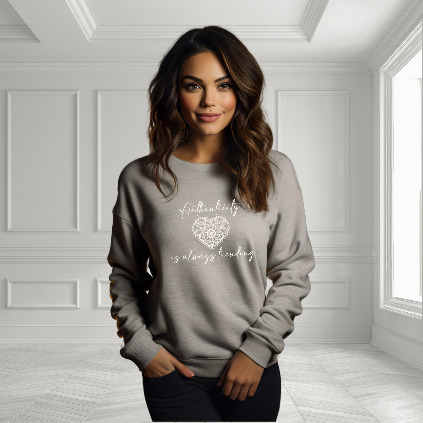 Authenticity is Always Trending Crewneck Sweatshirt