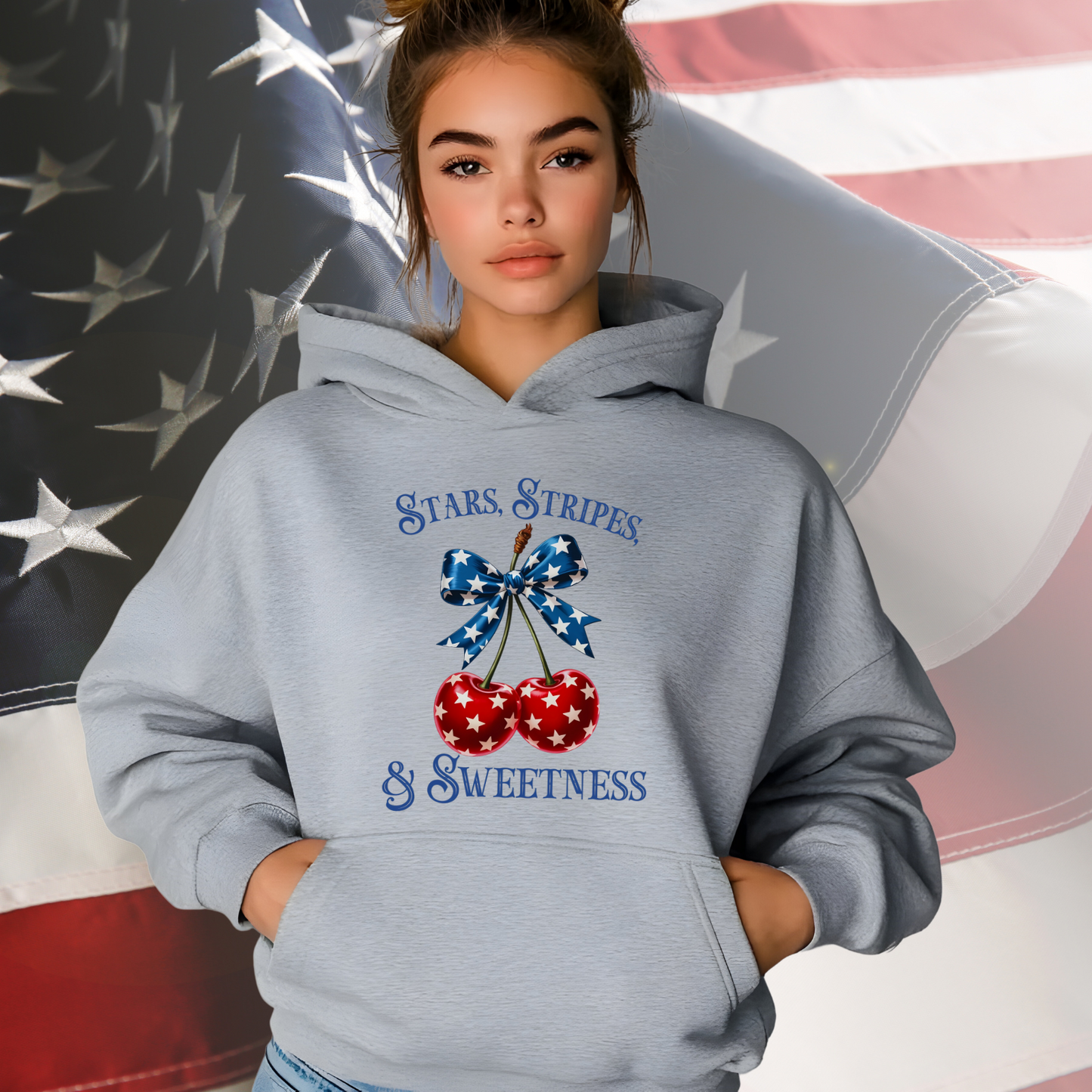 Stars Stripes And Sweetness Pullover Hoodie