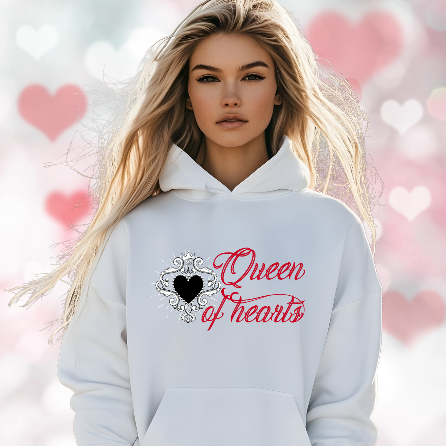 Queen of Hearts Pullover Hoodie
