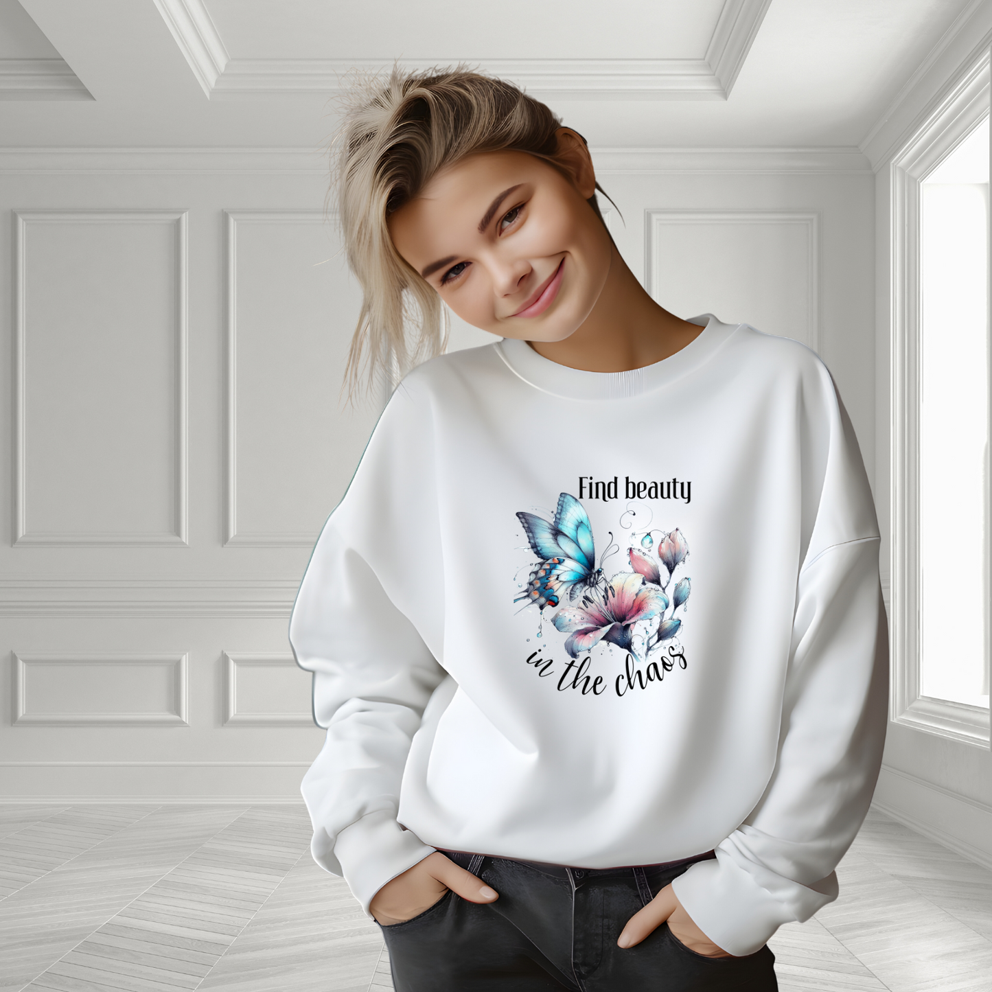 Find Beauty In The Chaos Crewneck Sweatshirt