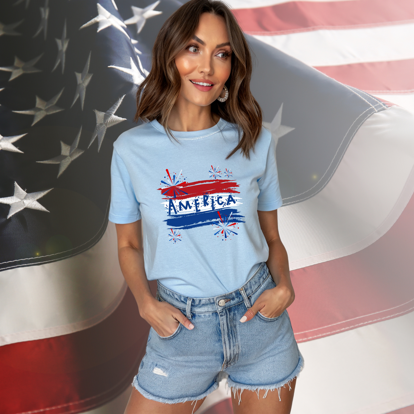 America Firework Burst T-Shirt