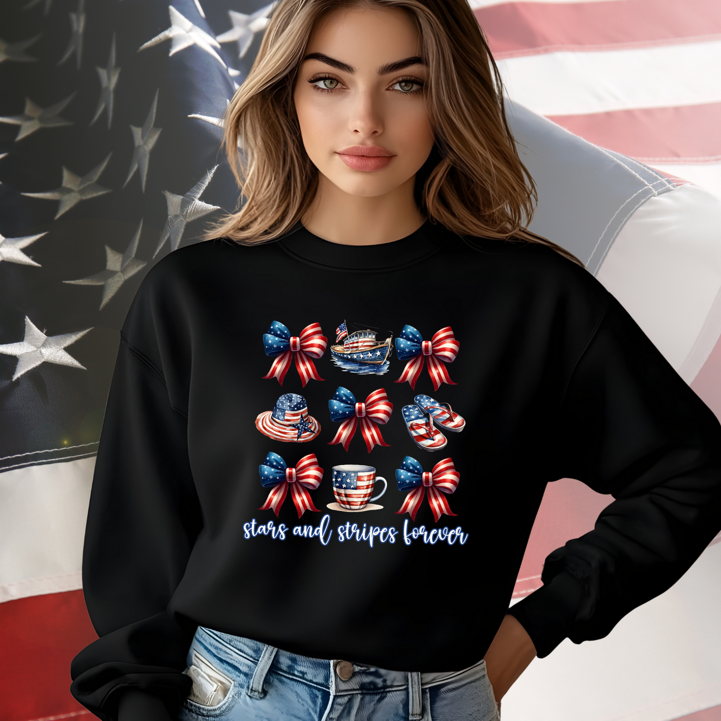 Stars and Stripes Forever Crewneck Sweatshirt