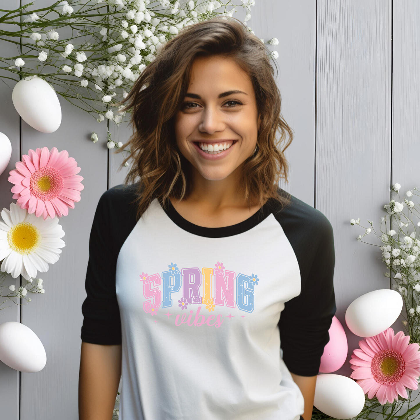 Varsity Spring Vibes Baseball Tee