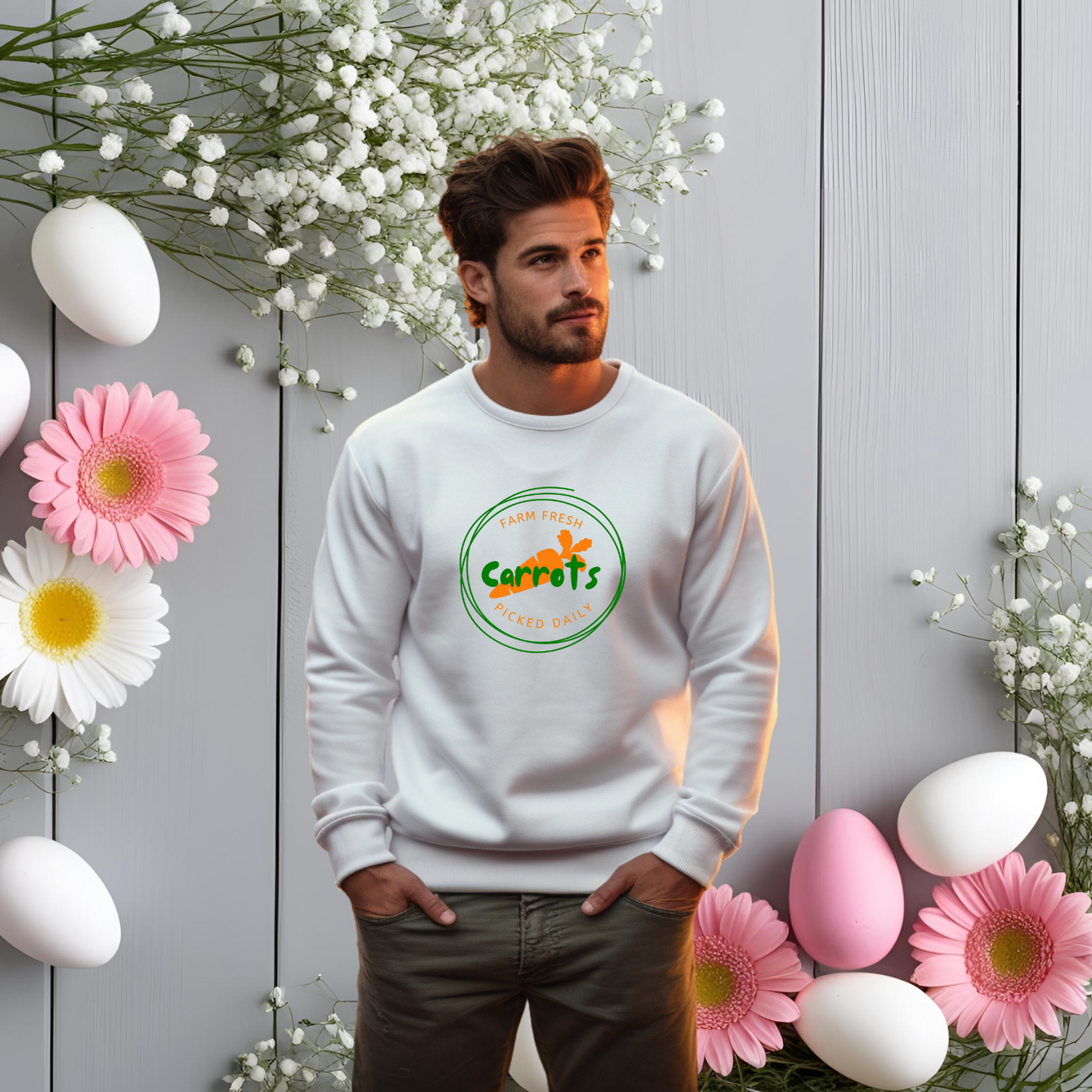 Farm Fresh Carrots Crewneck Sweatshirt