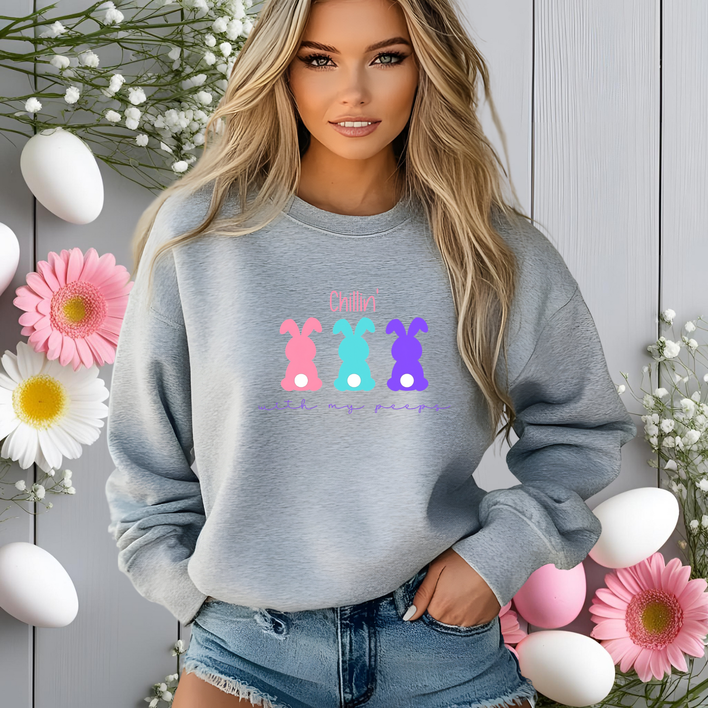Chillin’ With My Peeps Crewneck Sweatshirt