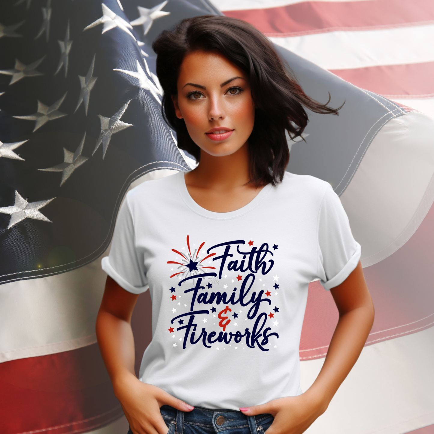 Faith Family Fireworks T-Shirt