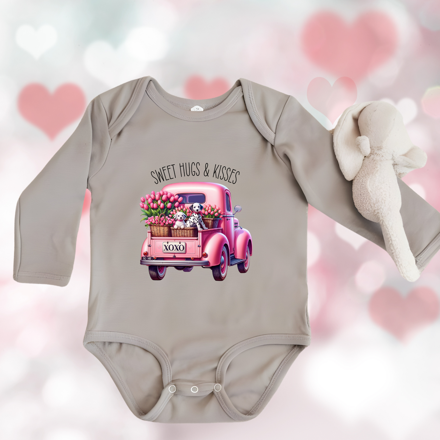 Sweet Hugs & Kisses Long Sleeve Onesie