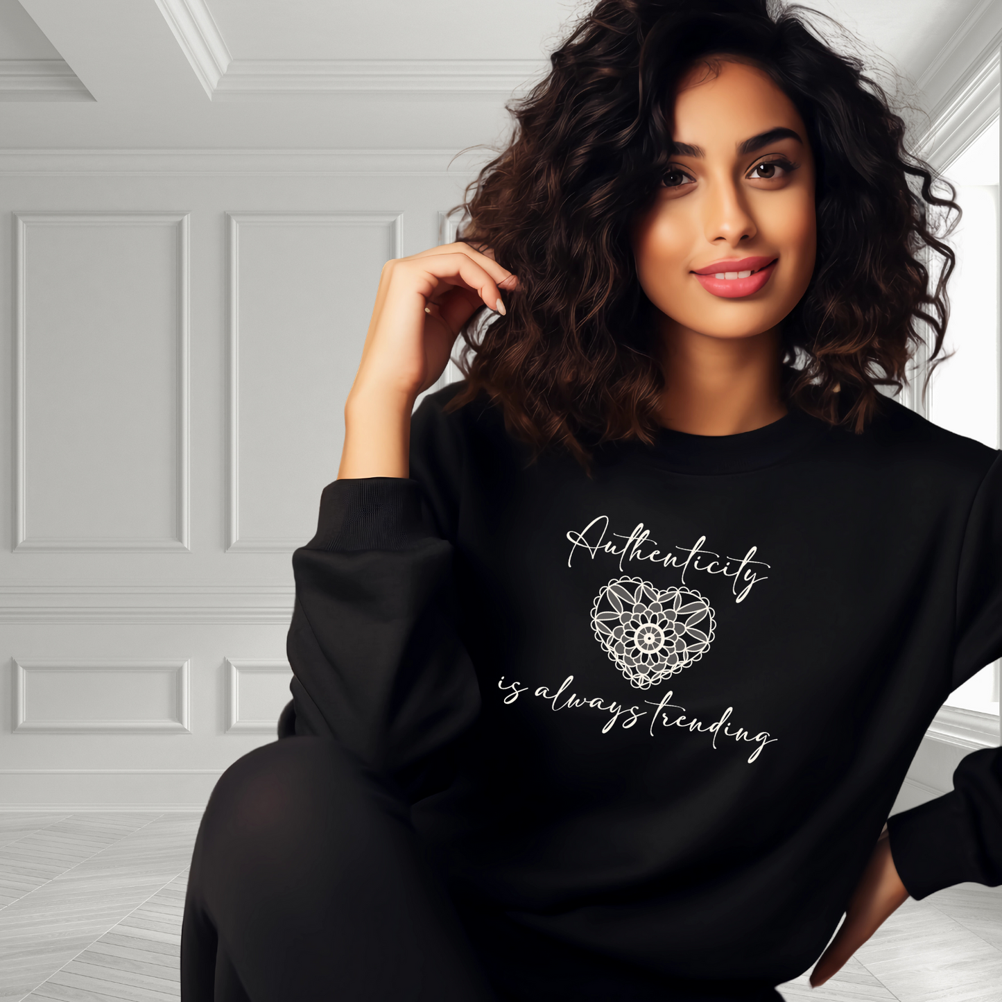 Authenticity is Always Trending Crewneck Sweatshirt