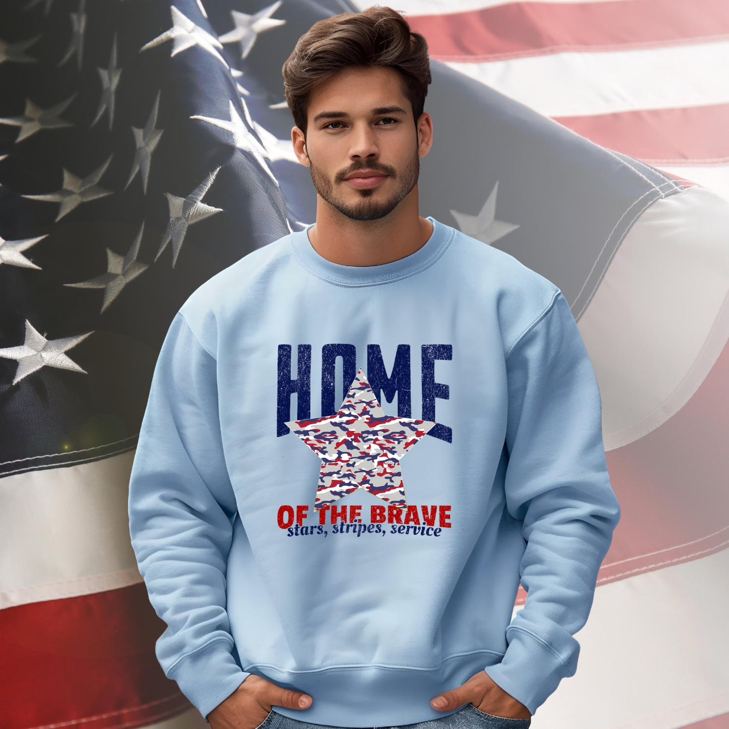 Home Of The Brave Crewneck Sweatshirt