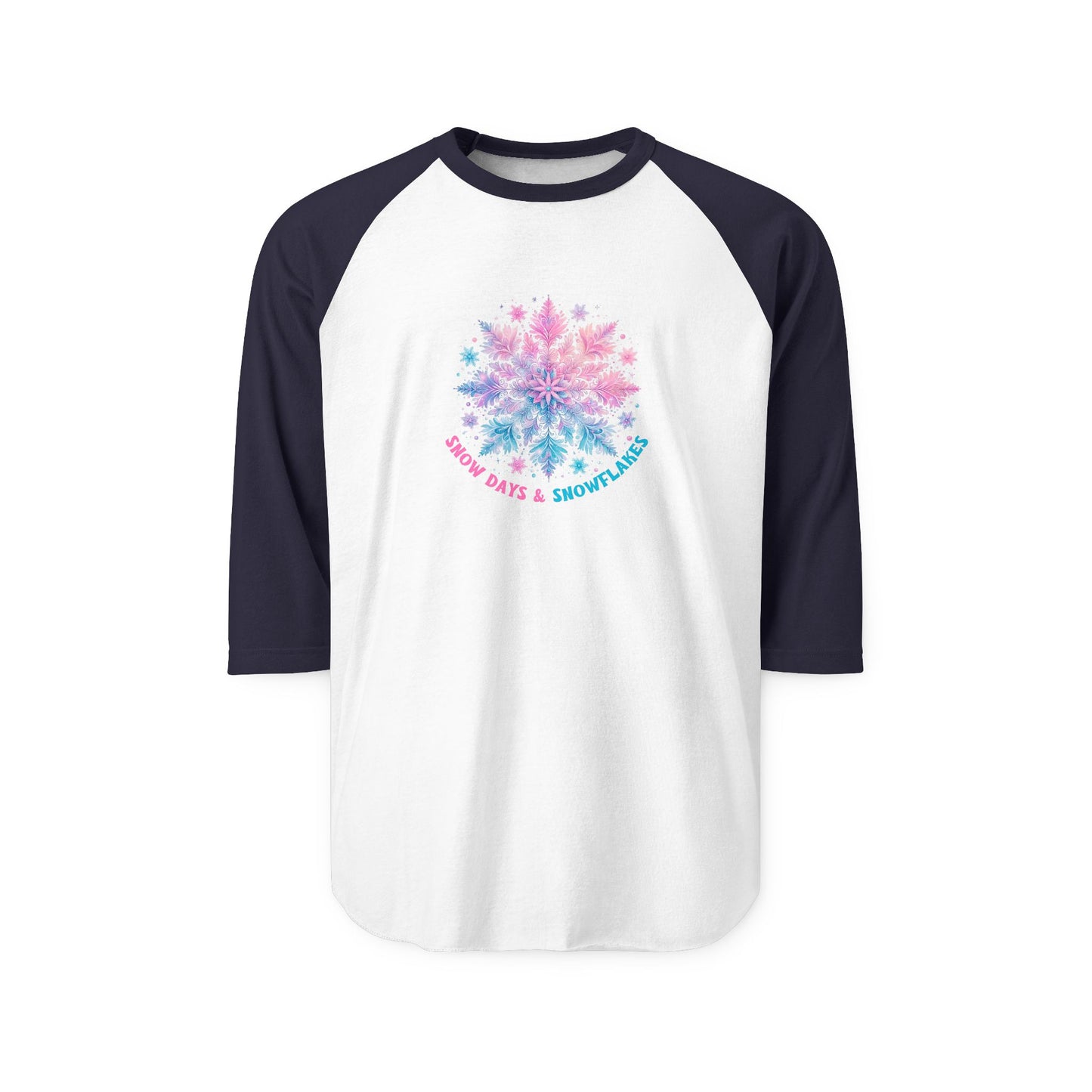 Snow Days & Snowflakes Baseball Tee
