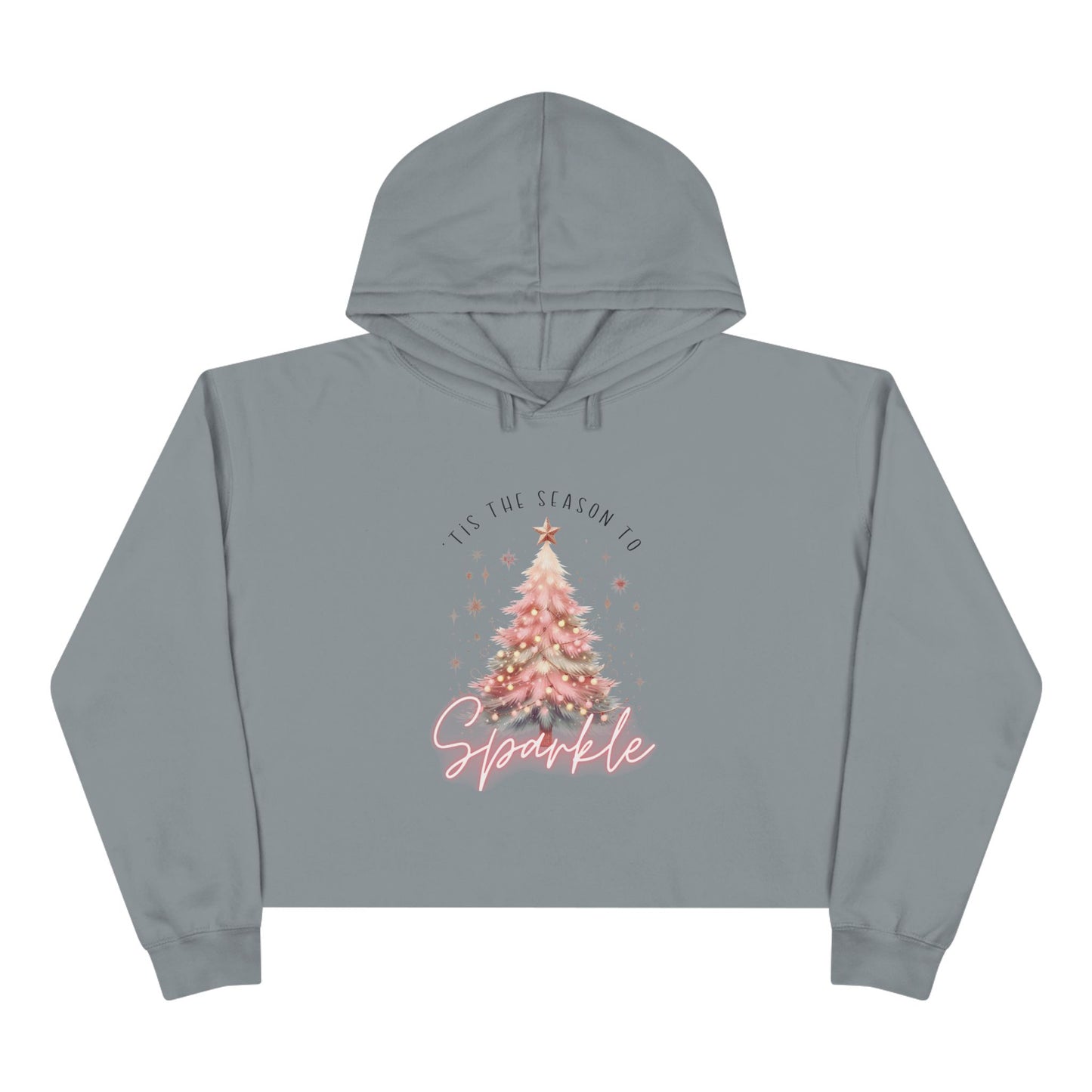 ’Tis the Season to Sparkle Crop Hoodie