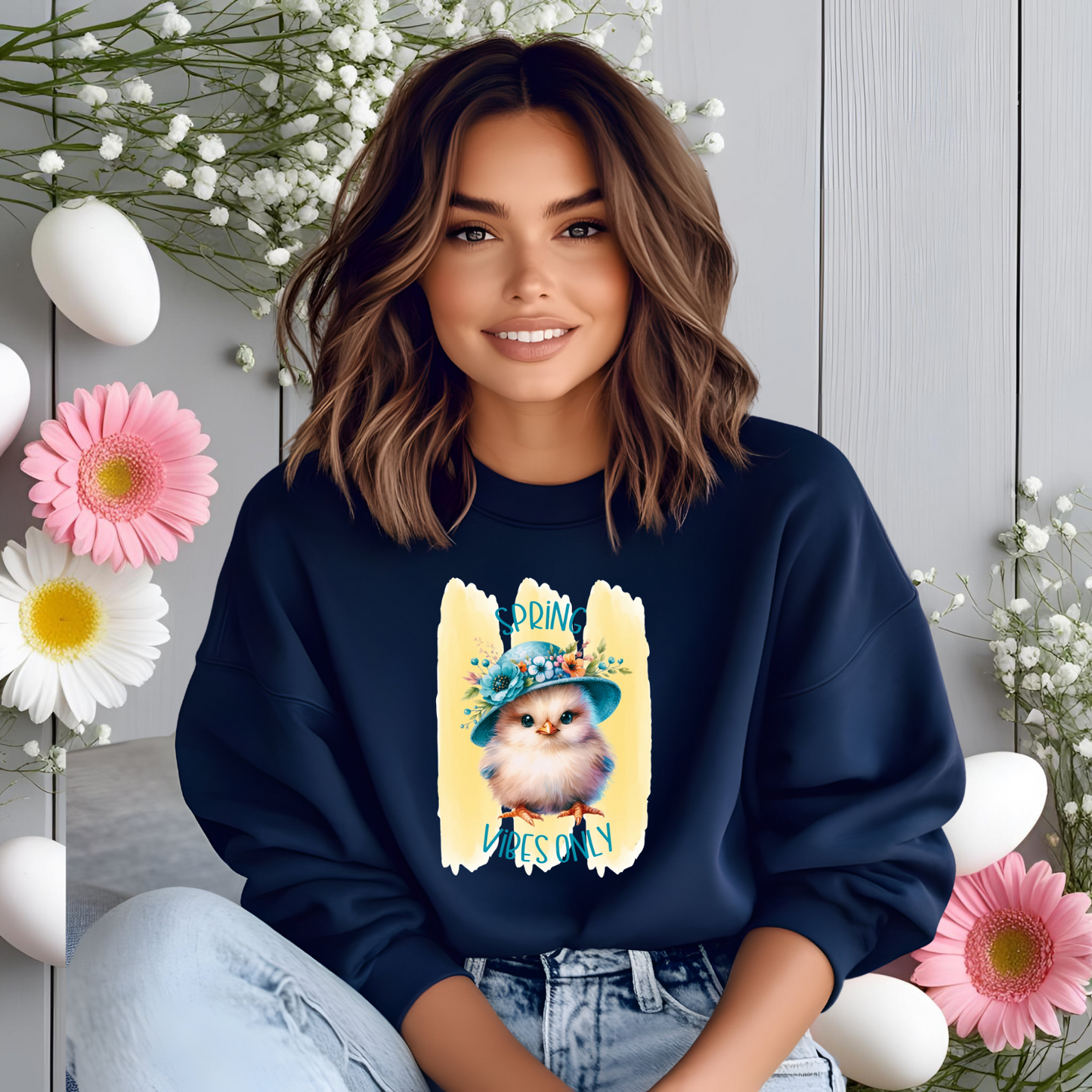Spring Vibes Only Crewneck Sweatshirt