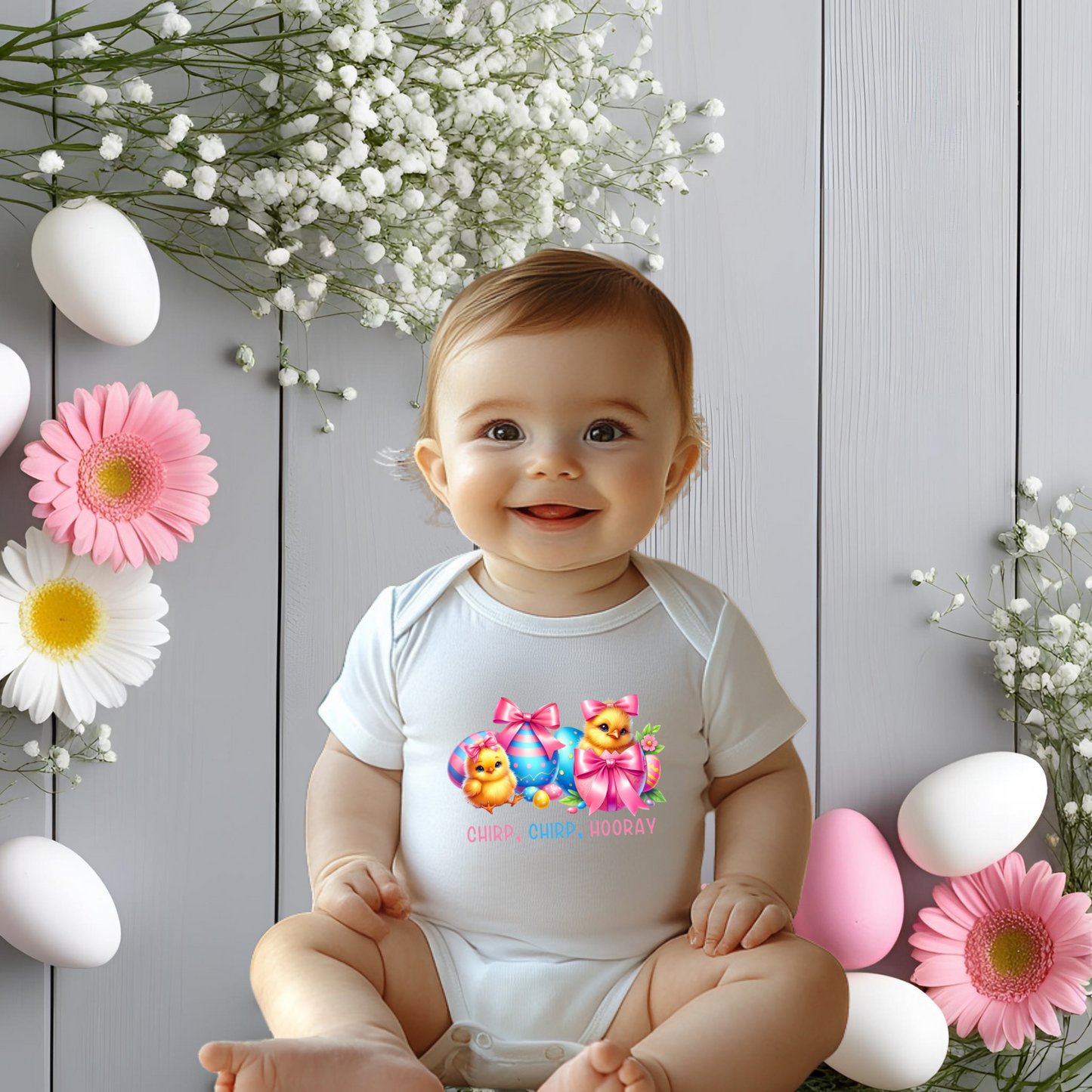 Chirp, Chirp, Hooray Infant Short Sleeve Onesie