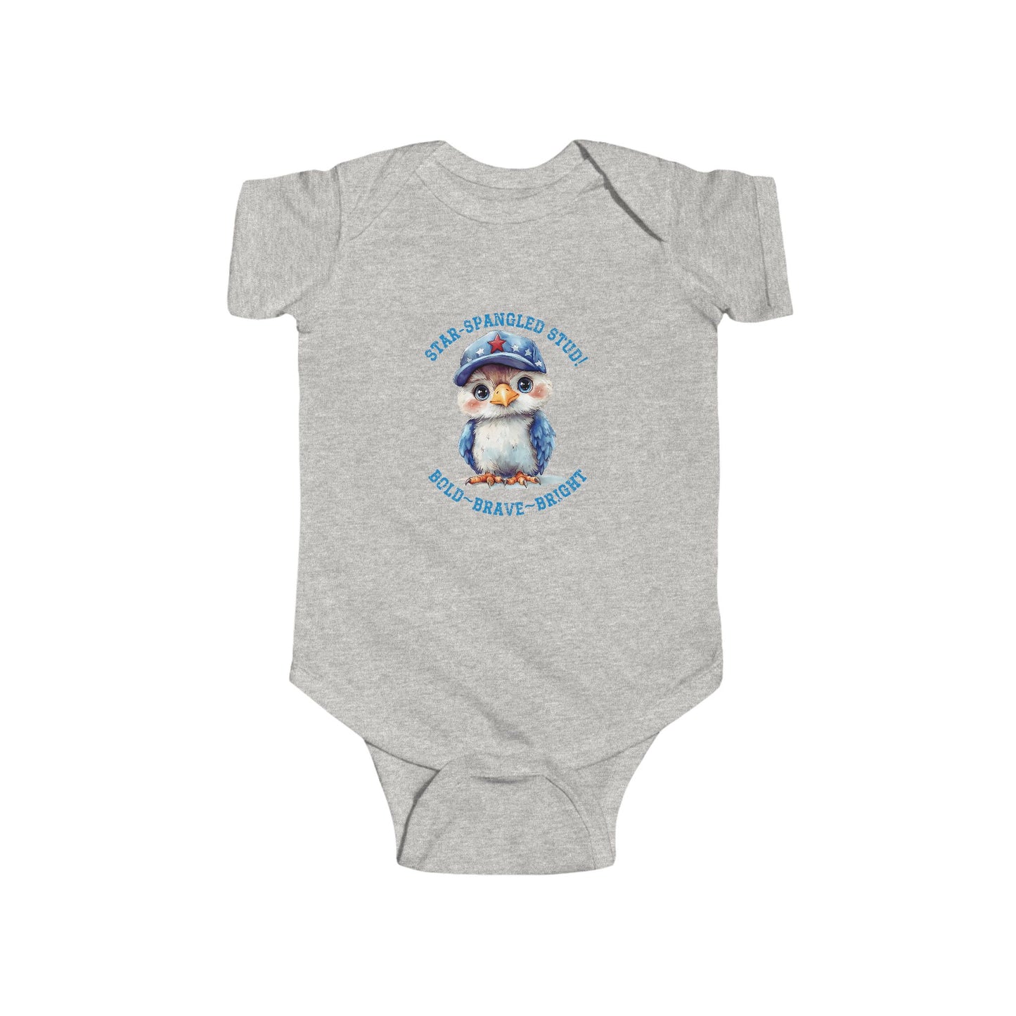 Star-Spangled Stud Infant Short Sleeve Onesie