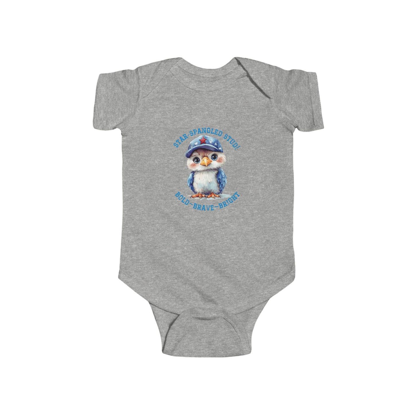 Star-Spangled Stud Infant Short Sleeve Onesie