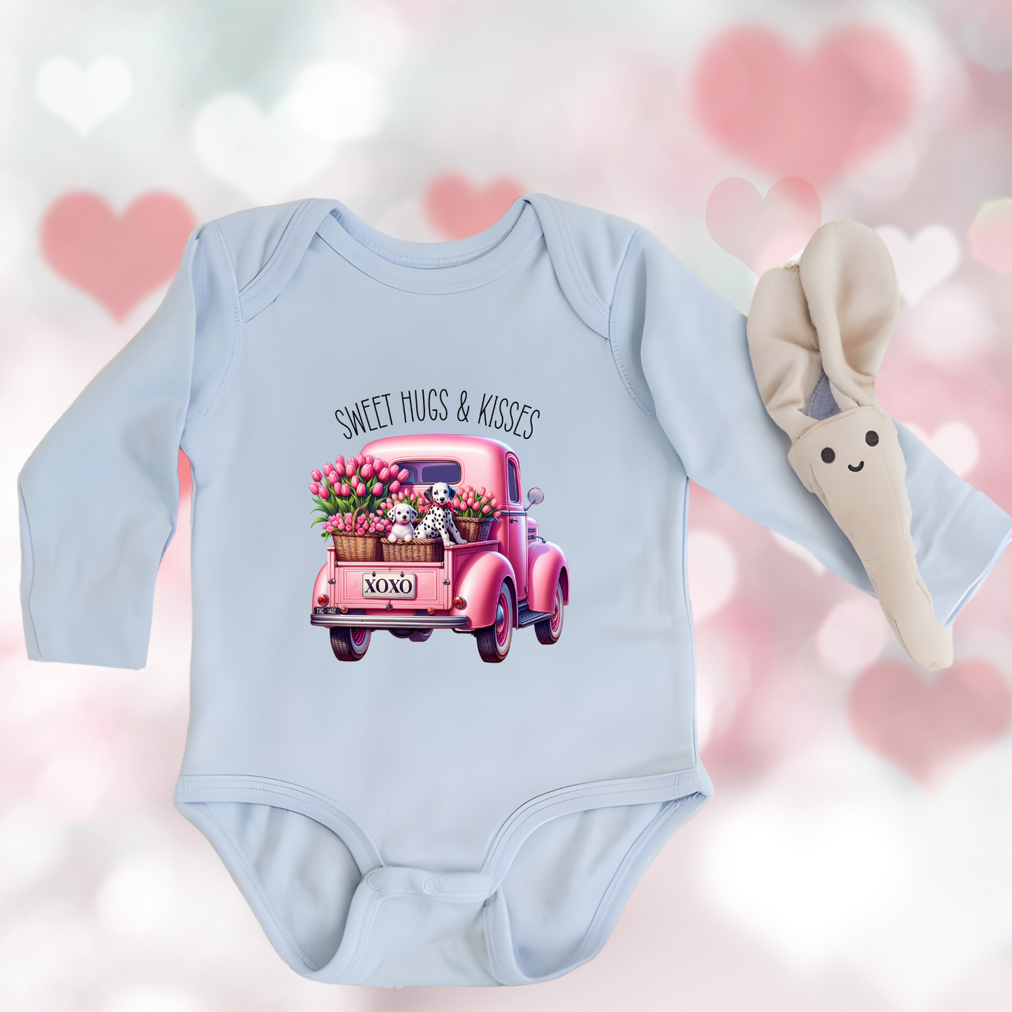 Sweet Hugs & Kisses Long Sleeve Onesie