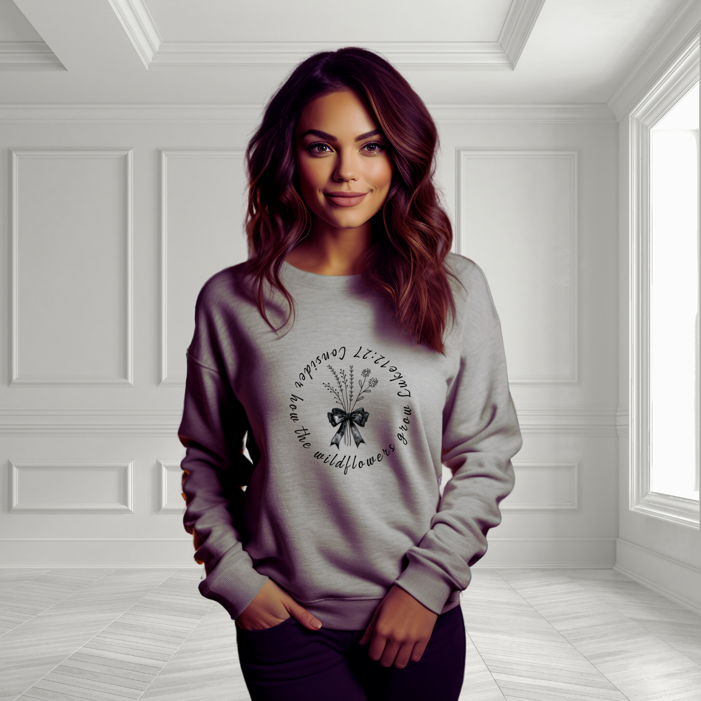 Consider How The Wildflowers Grow Crewneck Sweatshirt