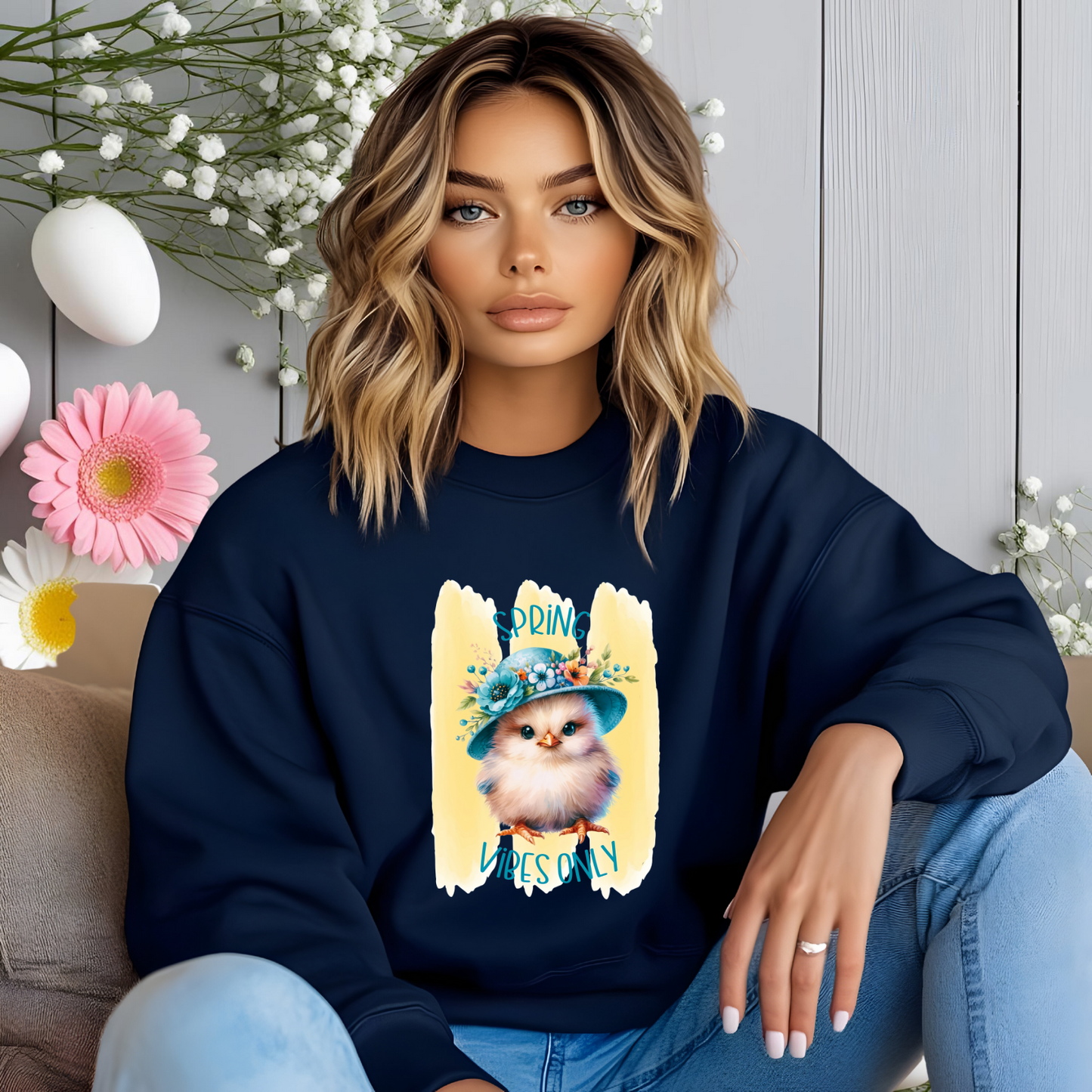 Spring Vibes Only Crewneck Sweatshirt