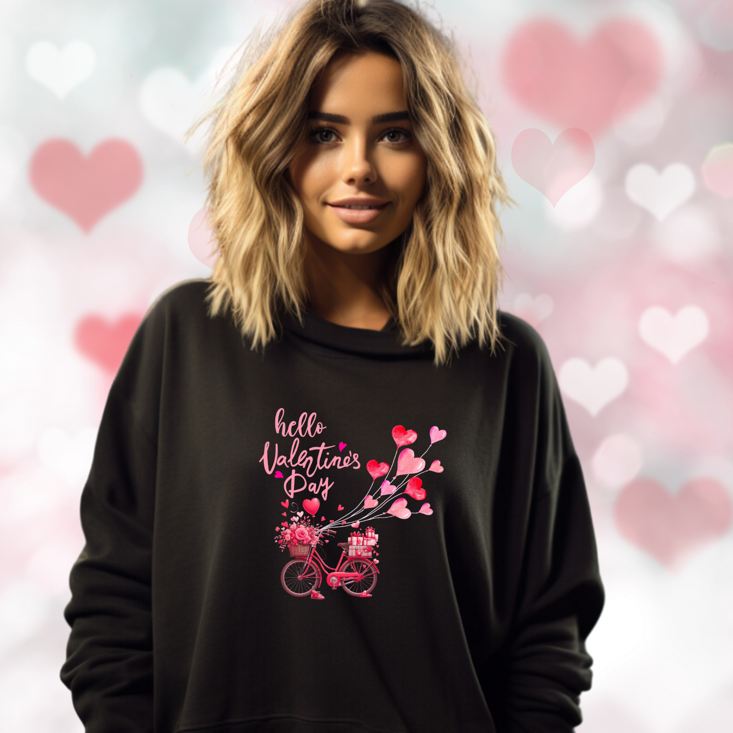 Hello Valentine’s Day Crewneck Sweatshirt