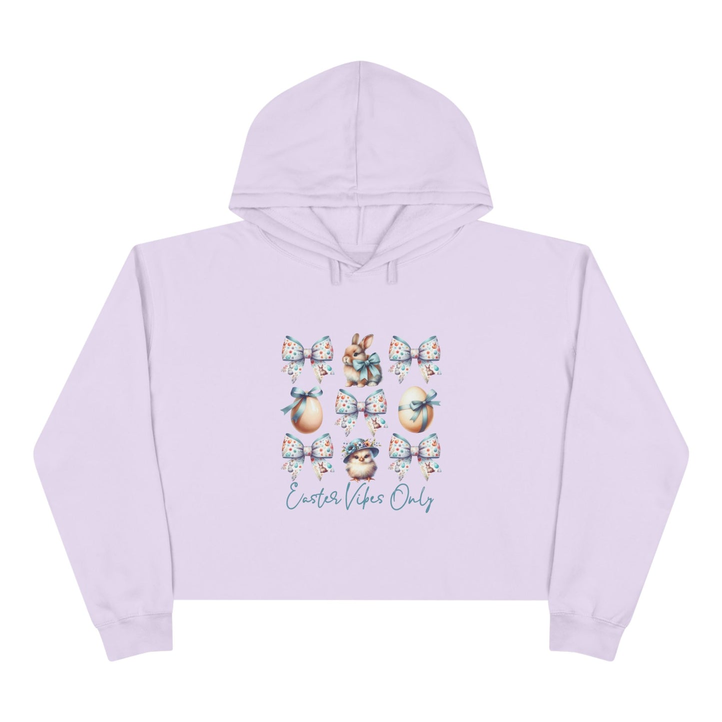 Easter Vibes Only Crop Hoodie