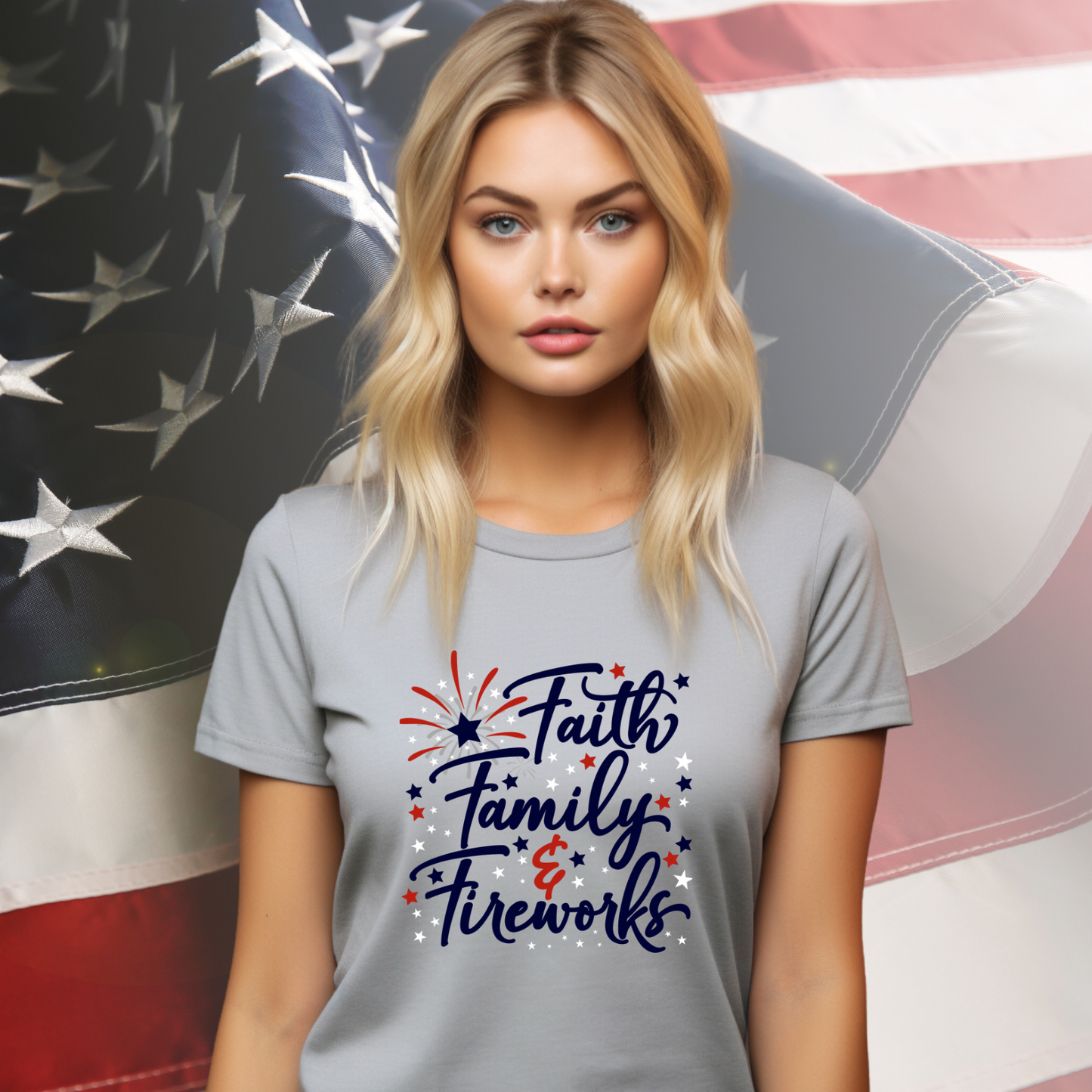 Faith Family Fireworks T-Shirt