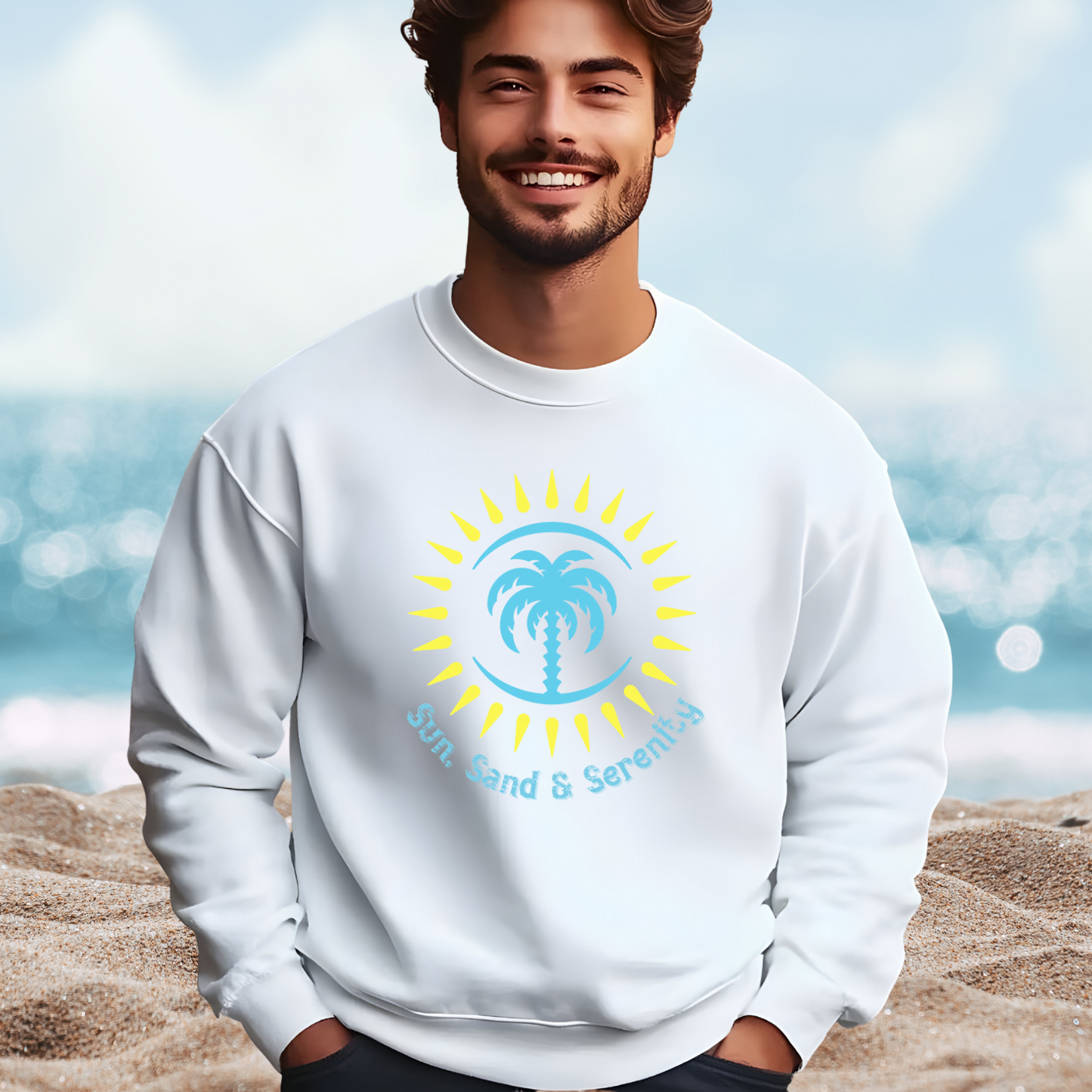 Sun Sand And Serenity Crewneck Sweatshirt