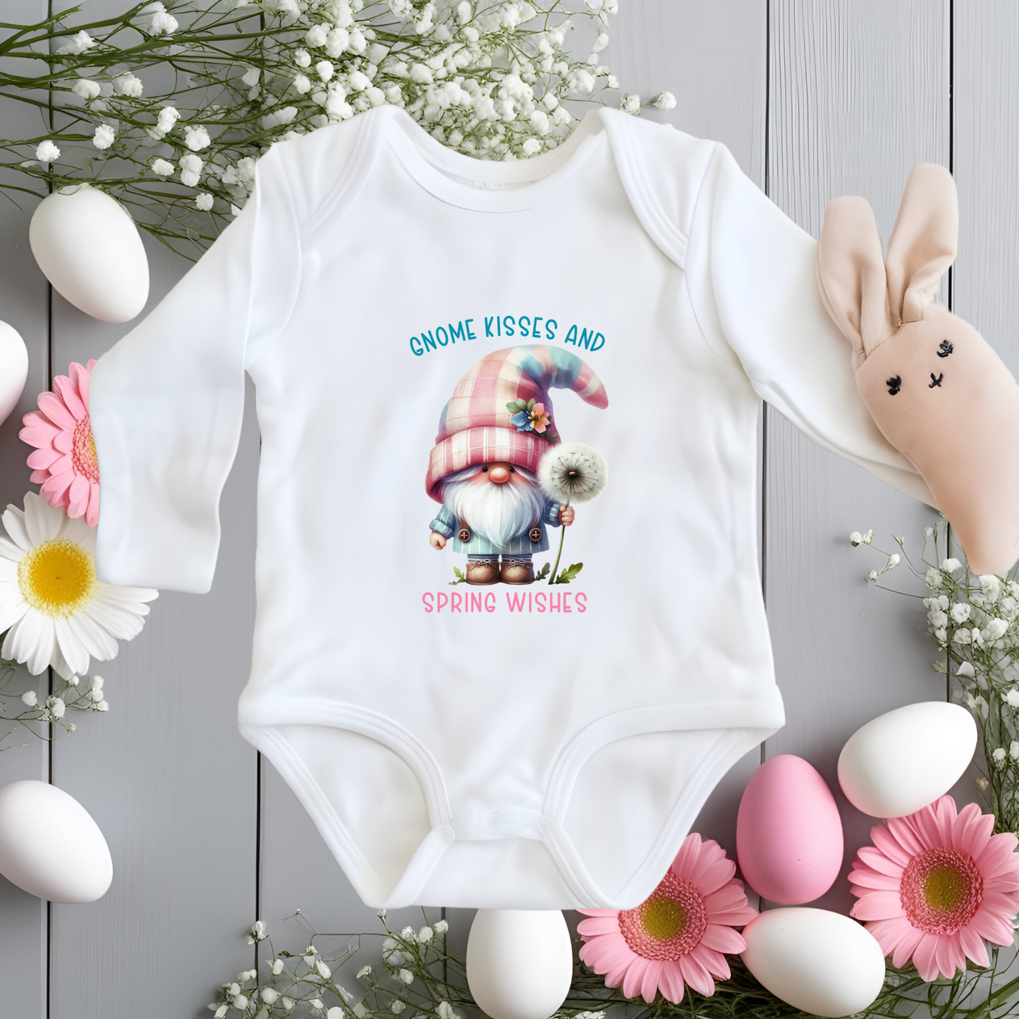 Gnome Kisses Infant Long Sleeve Onesie