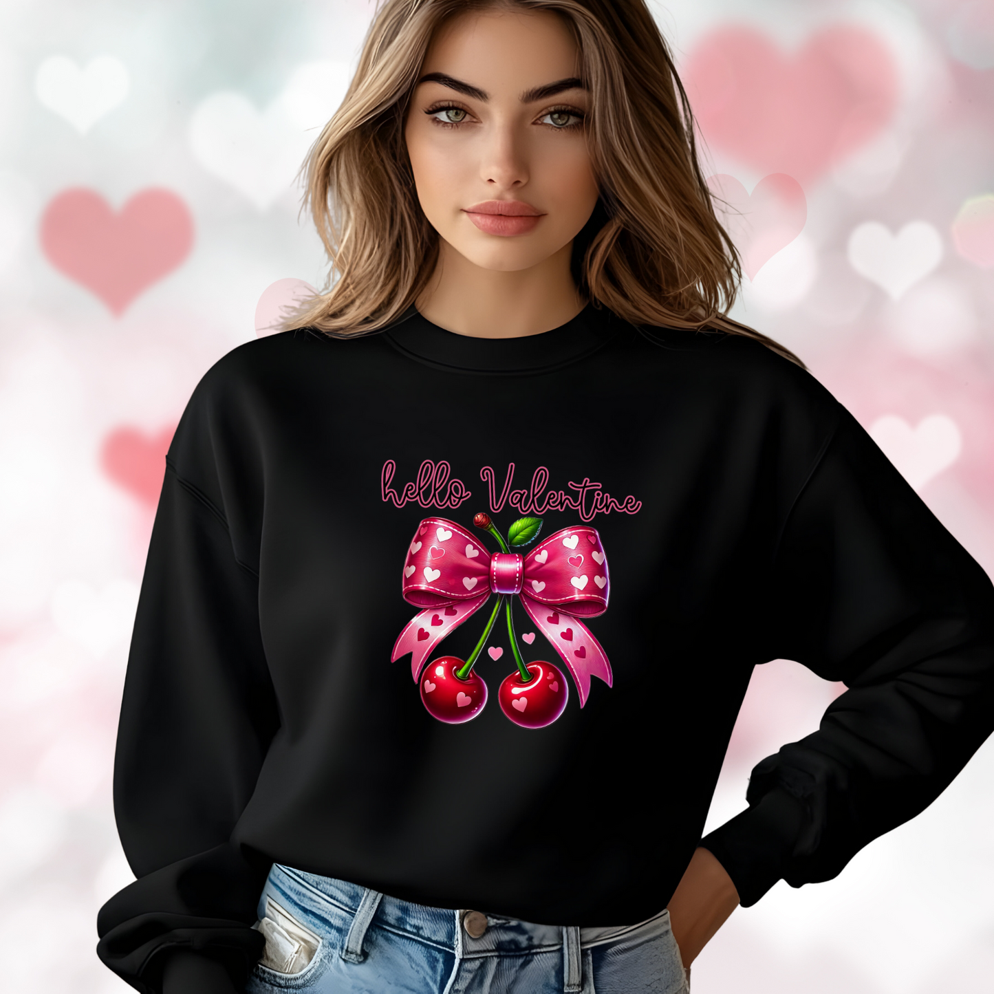 Hello Valentine Crewneck Sweatshirt