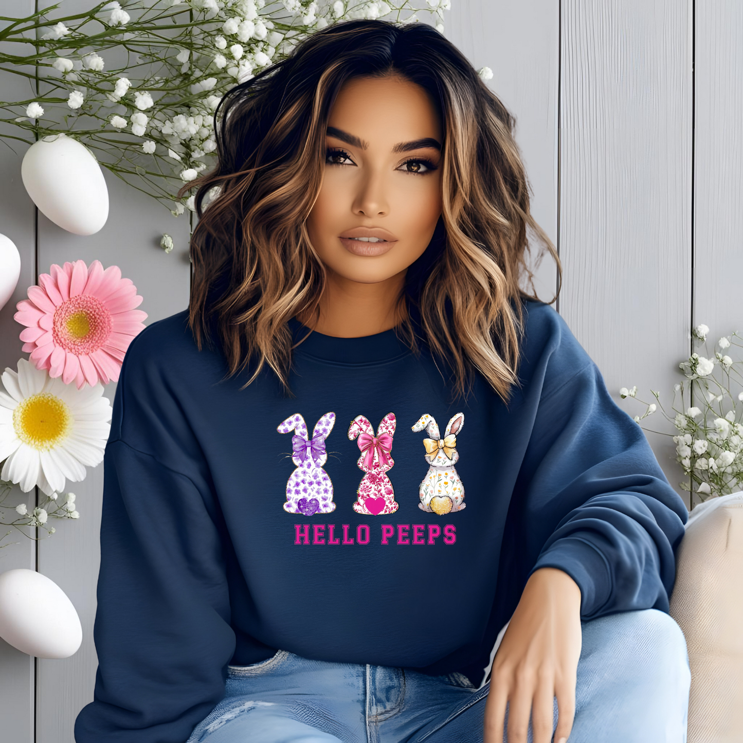 Hello Peeps Crewneck Sweatshirt