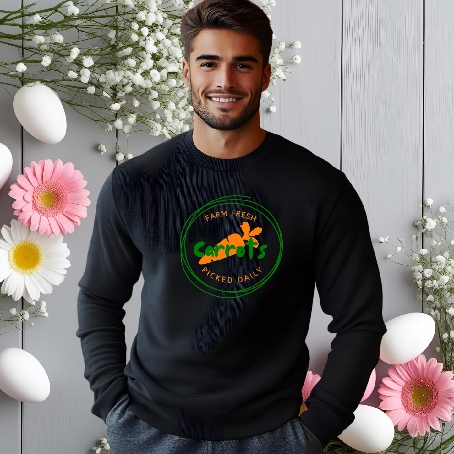 Farm Fresh Carrots Crewneck Sweatshirt