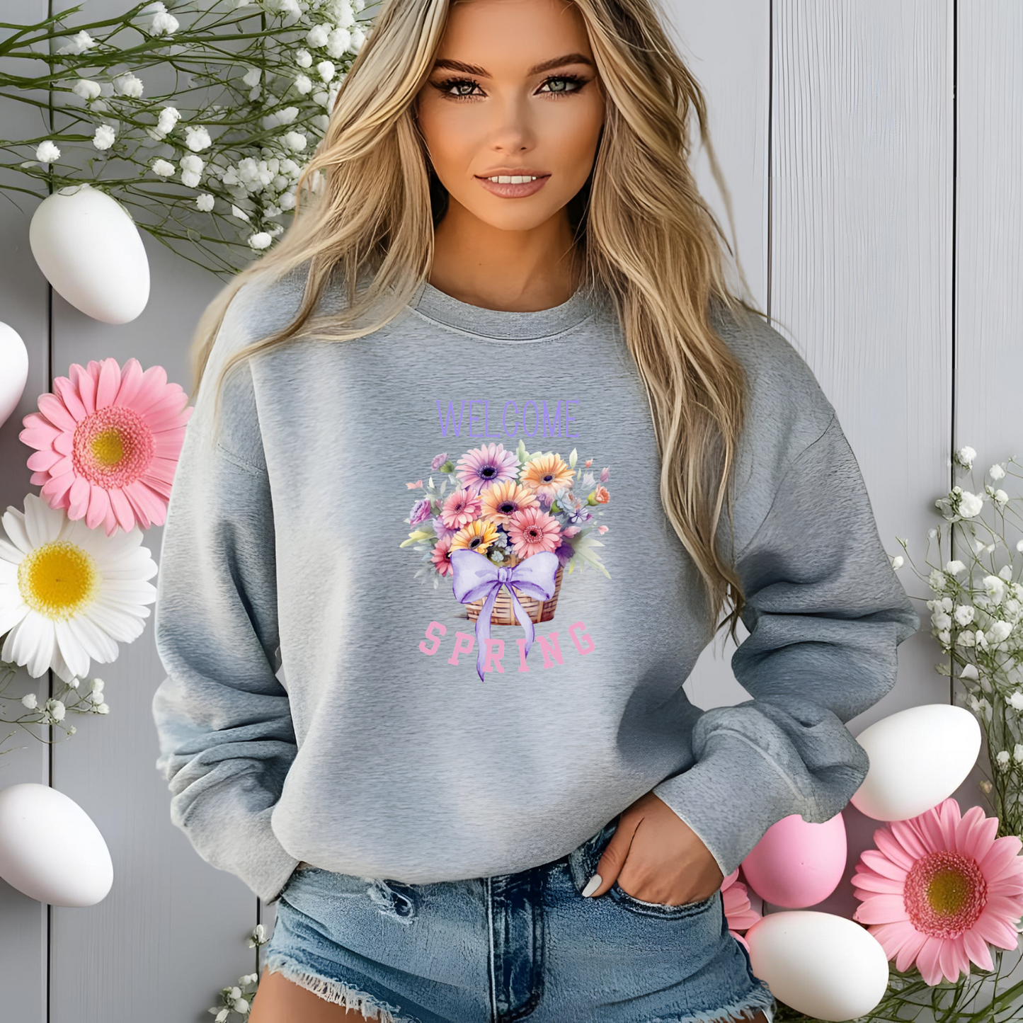Welcome Spring Crewneck Sweatshirt