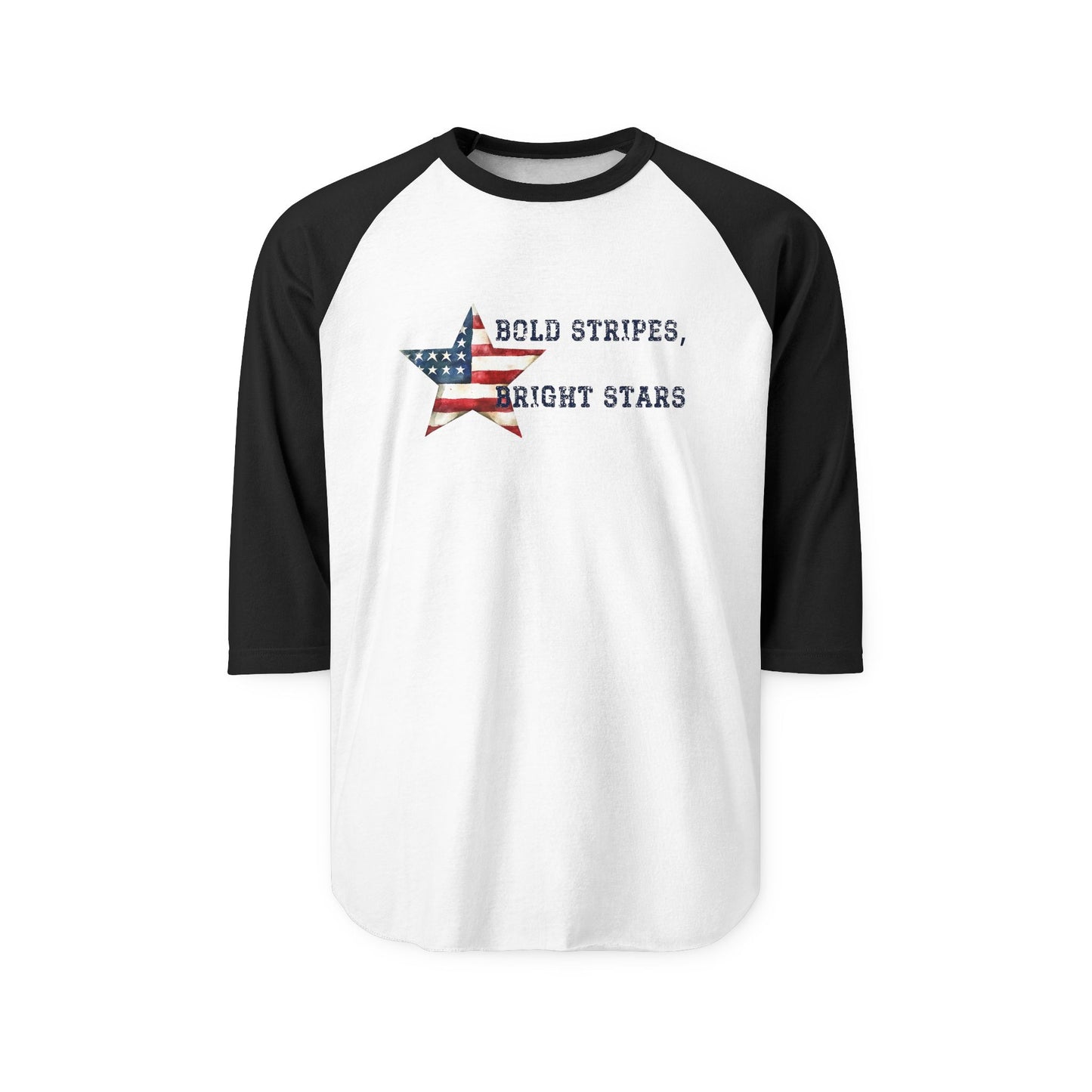 Bold Stripes Bright Stars Baseball Tee
