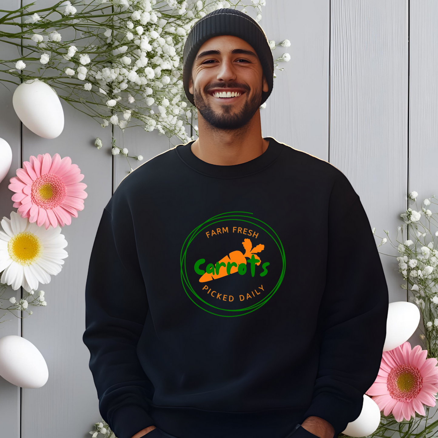 Farm Fresh Carrots Crewneck Sweatshirt