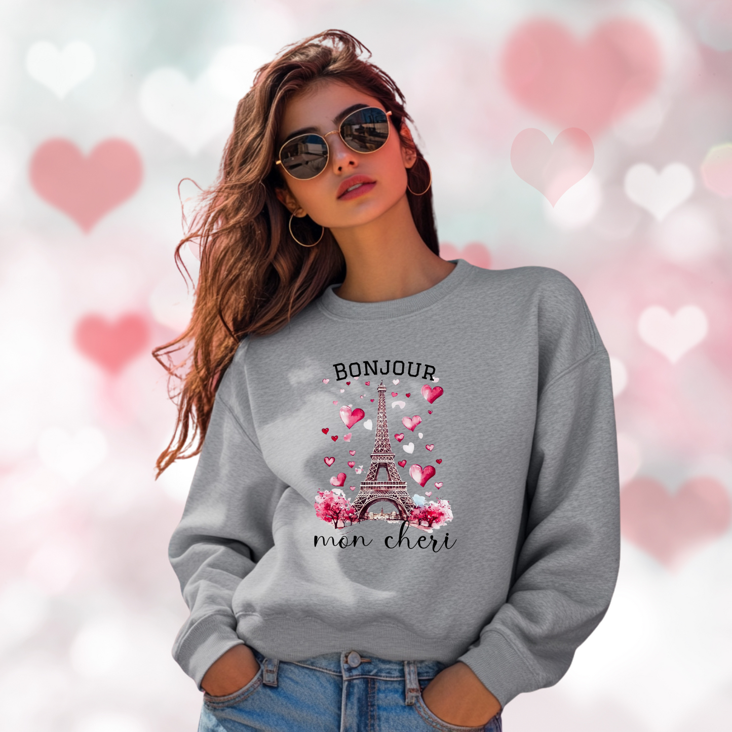 Bonjour Mon Cheri Crewneck Sweatshirt